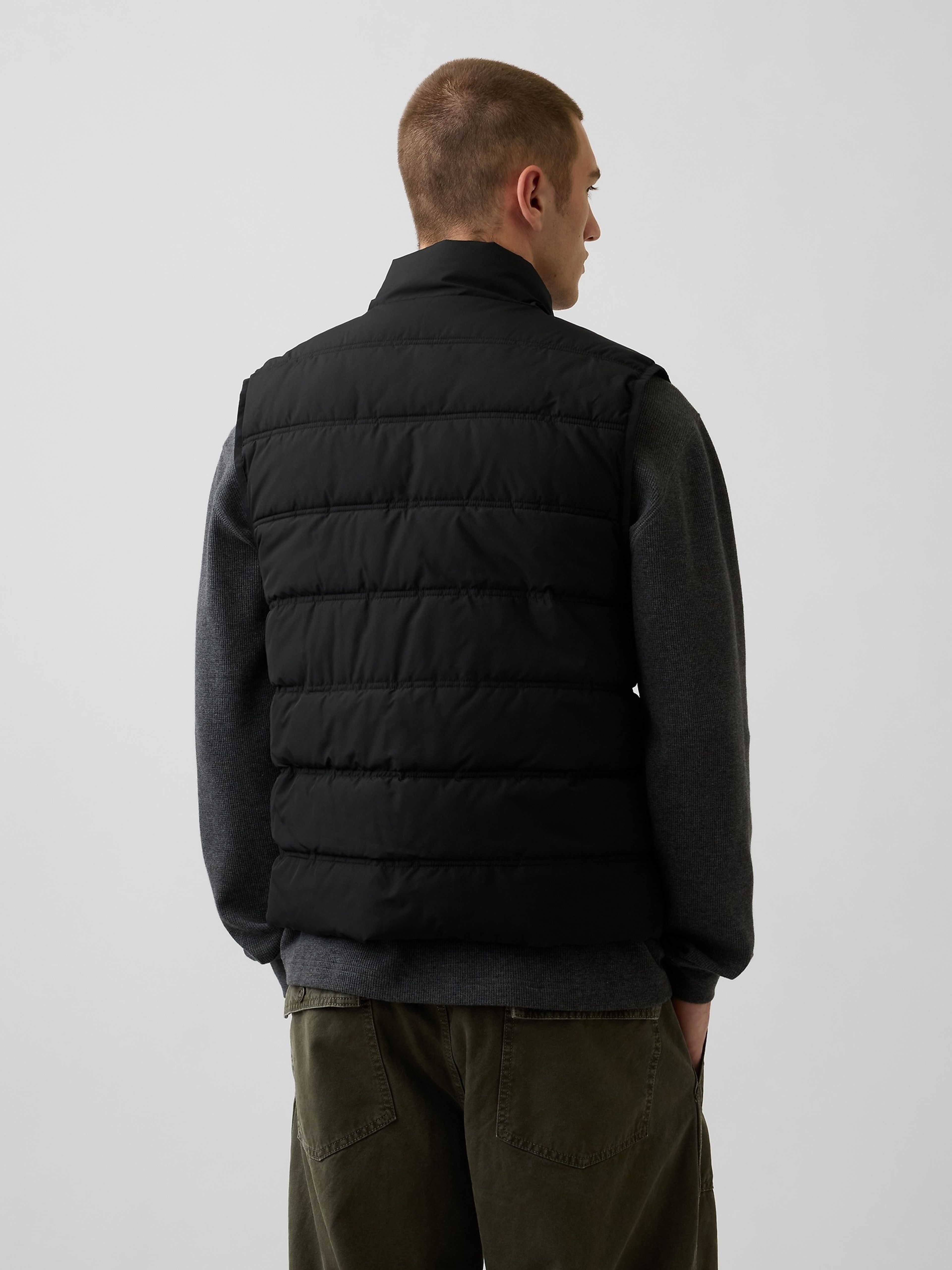 Gesteppte Weste mit Logo - 003