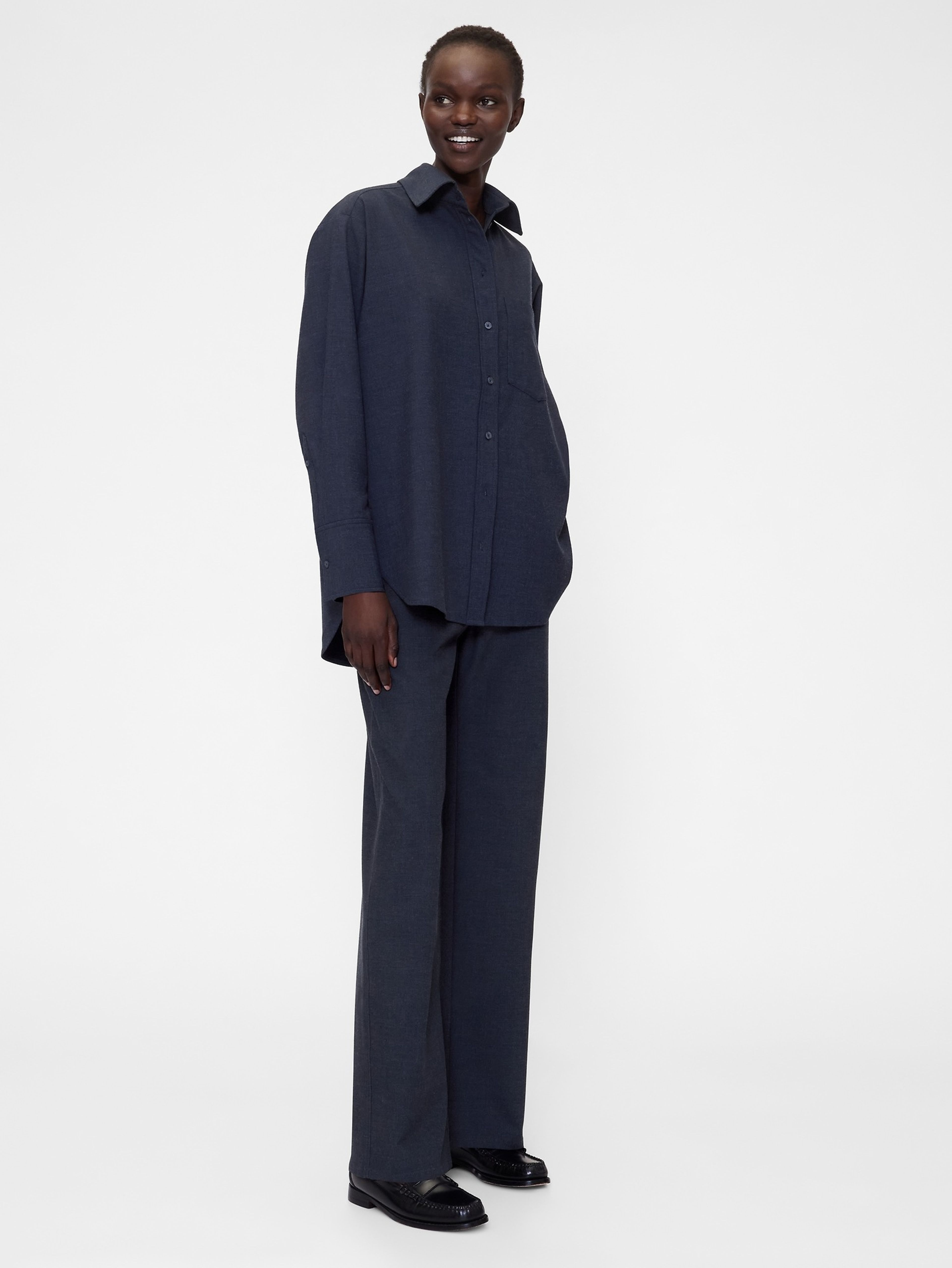 Damen-Low-Rise-Loose-Hose mit Wollanteil GapStudio by Zac Posen