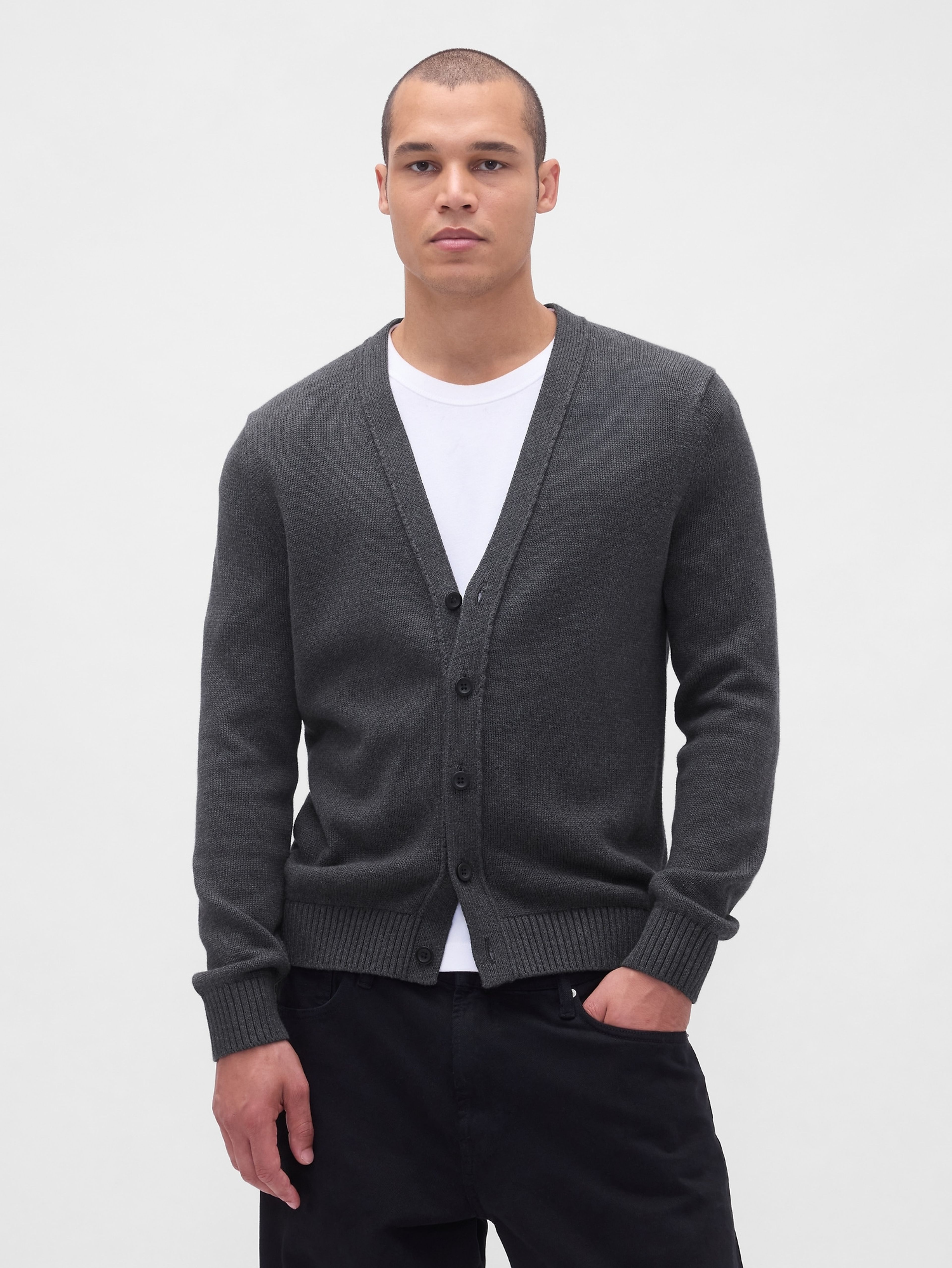Herren-Cardigan mit Knöpfen