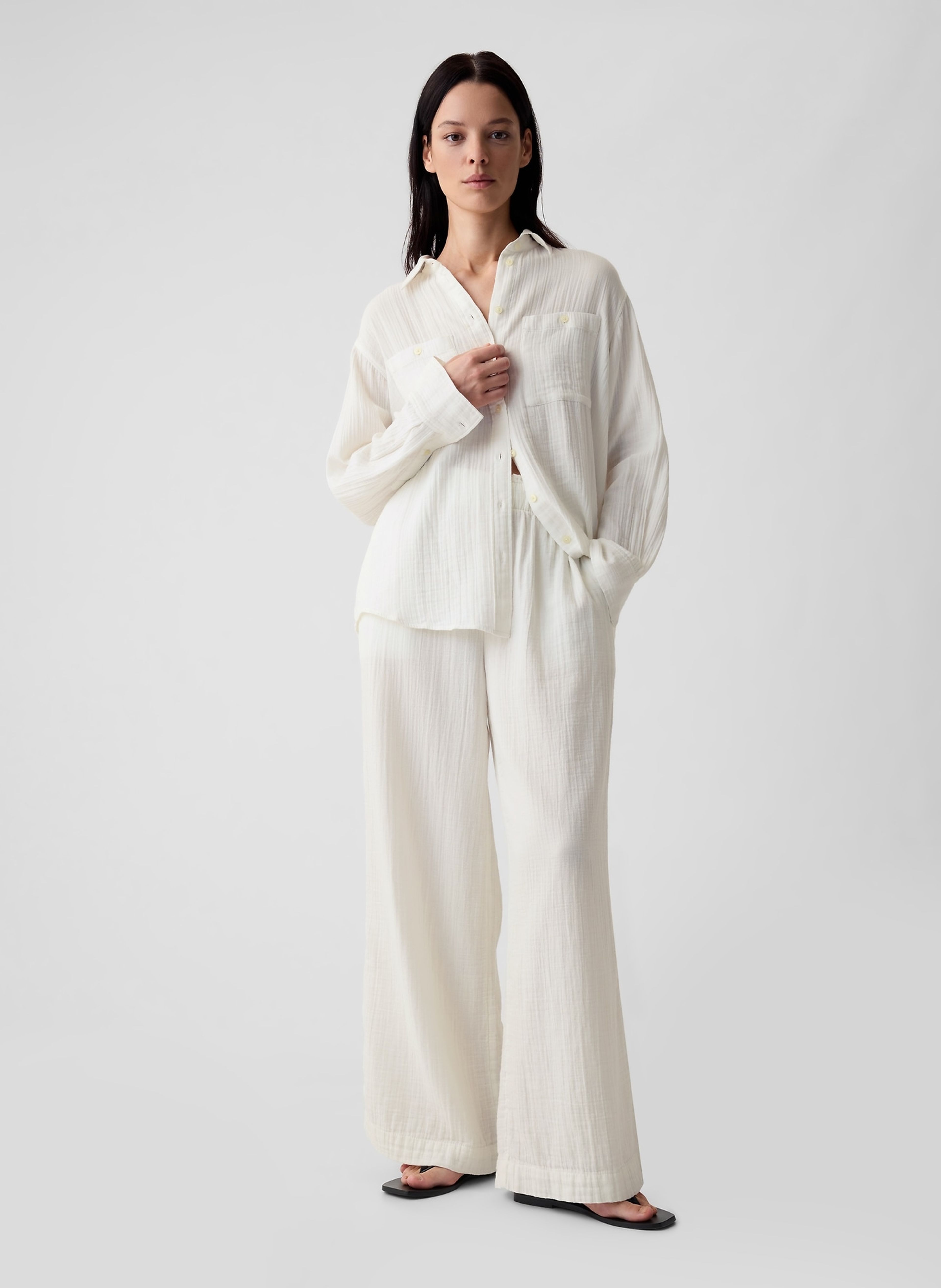 Chemise oversize en mousseline - 003