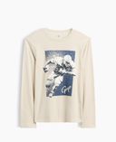 Dziecięcy T-shirt z nadrukiem-Beżowy - 002