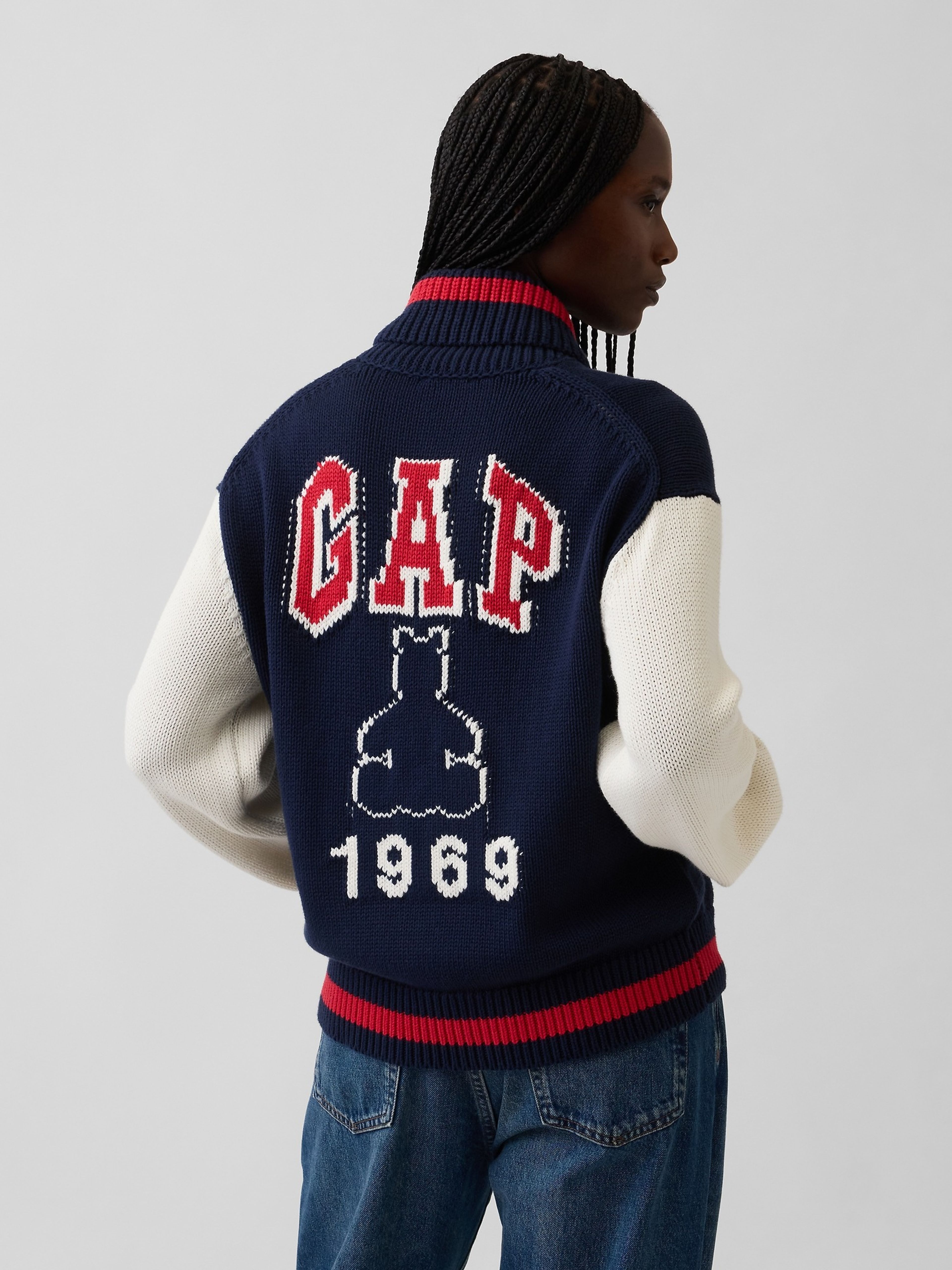 Oversize pletený bomber Brannan Bear - 003