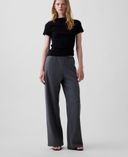 Nohavice wide-leg Easy-Sivá - 001