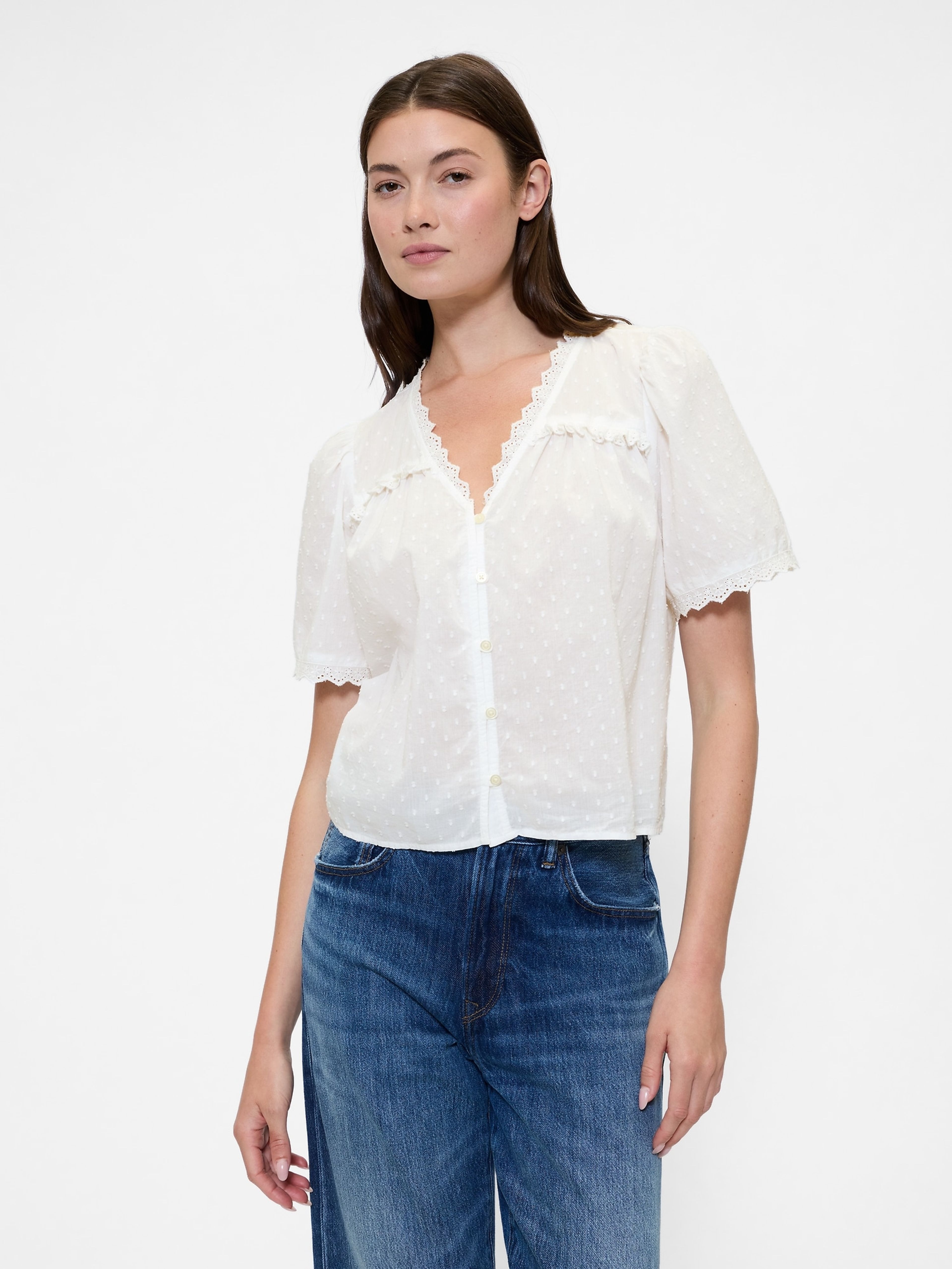 Bluse mit Spitze
