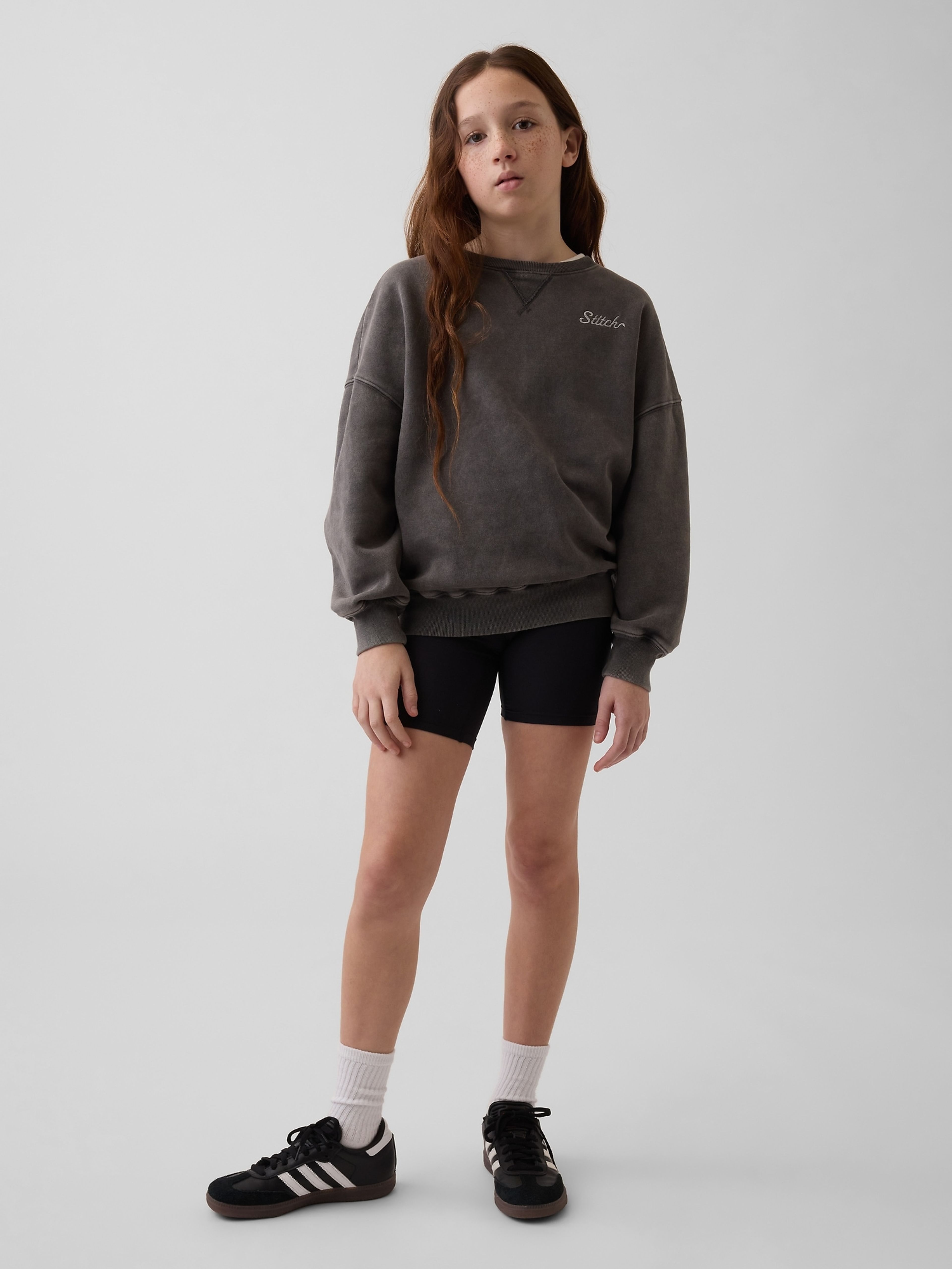 Dziecięce prążkowane biker shorts