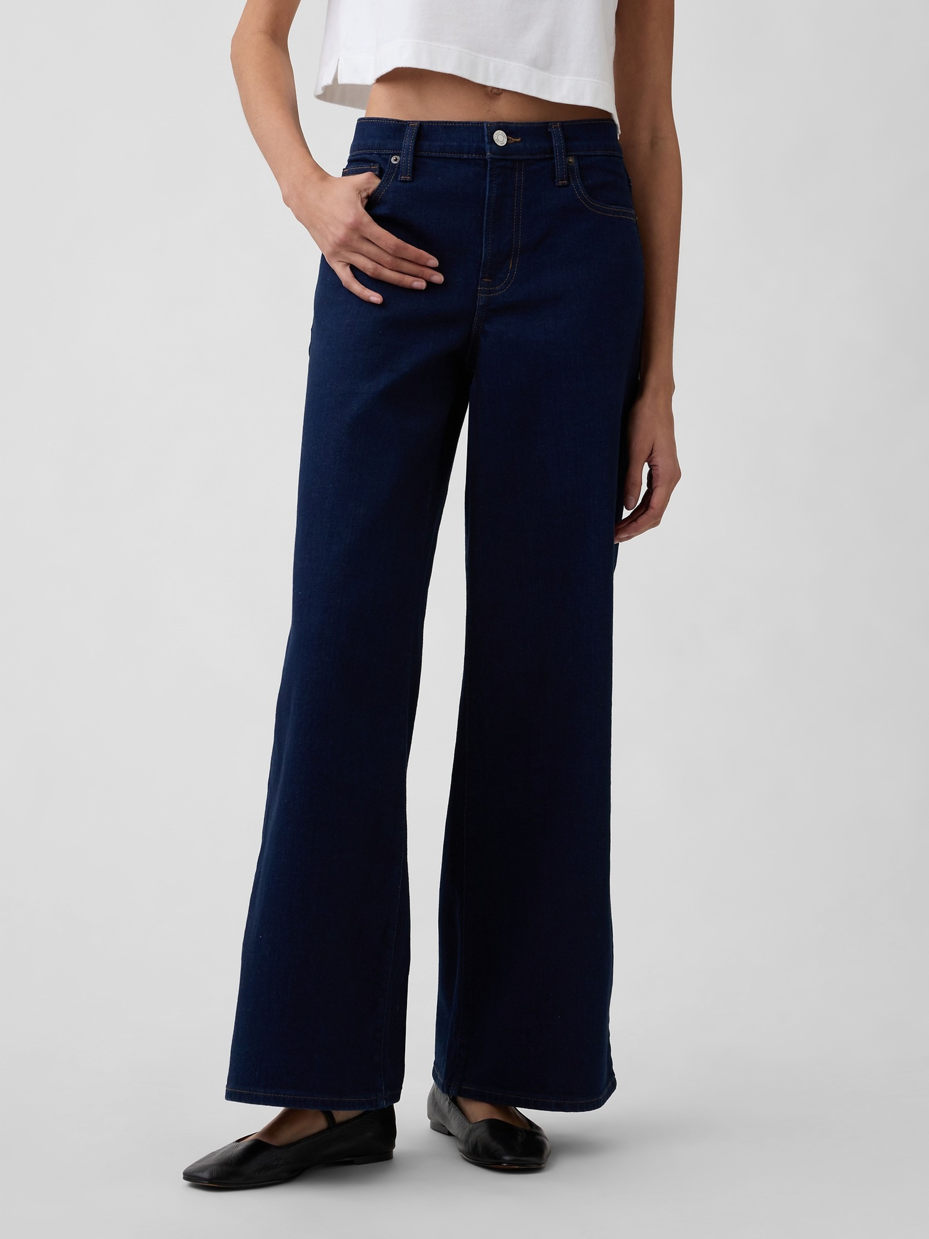 Jean Mid Rise Wide-Leg - 002