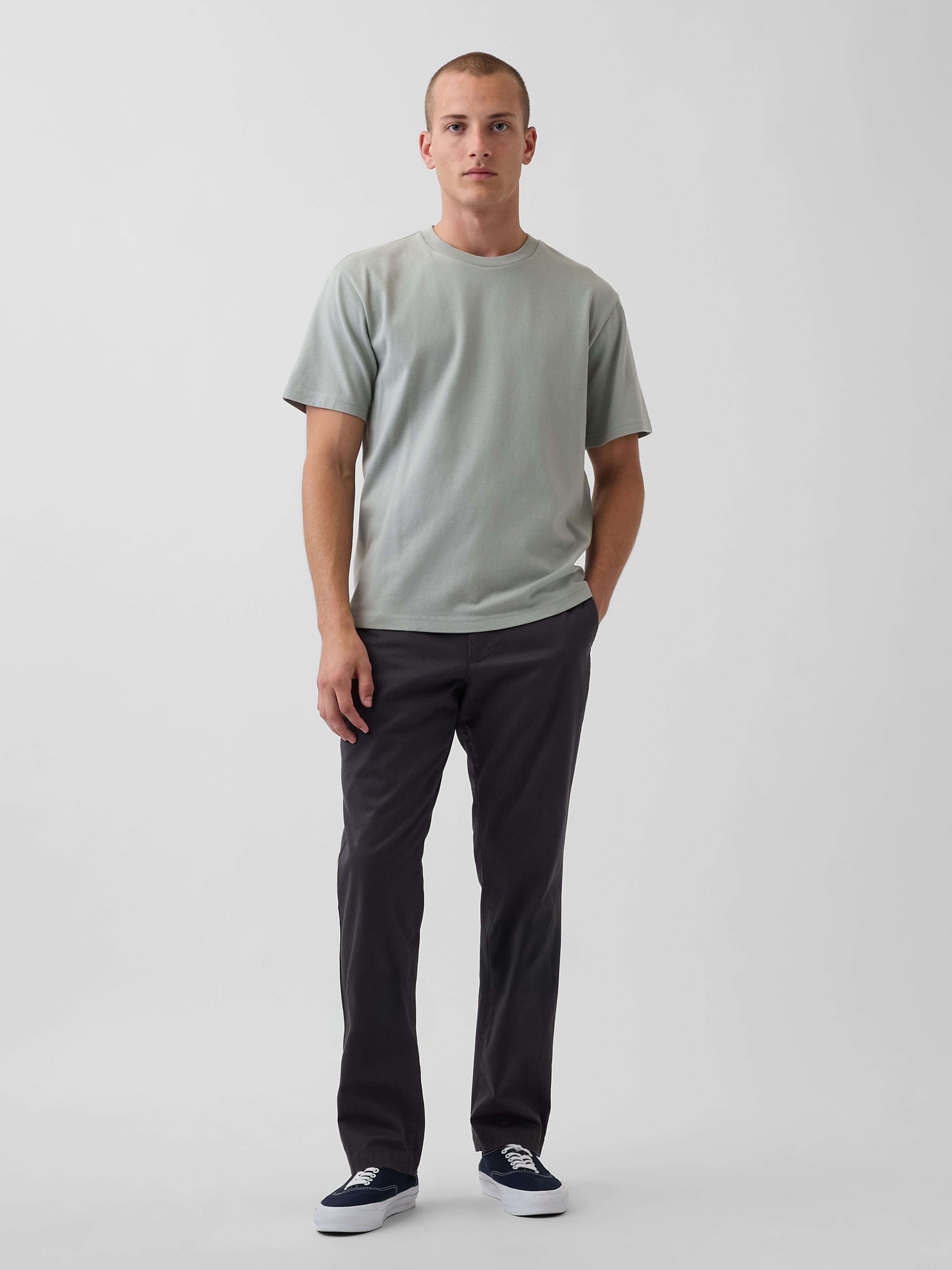 Straight khaki broek - 001