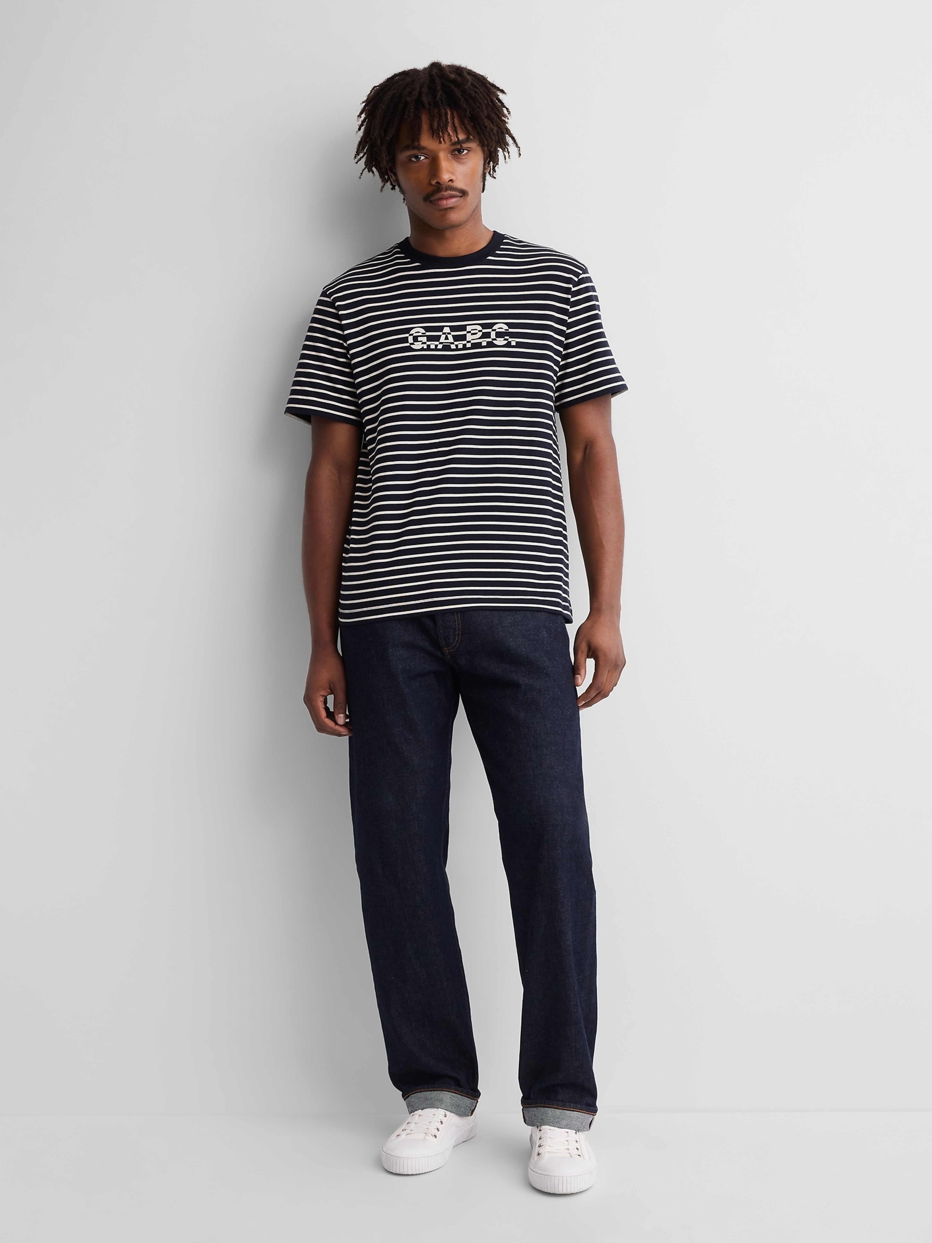 Gestreept T-shirt Gap × A.P.C. unisex met logo - 002