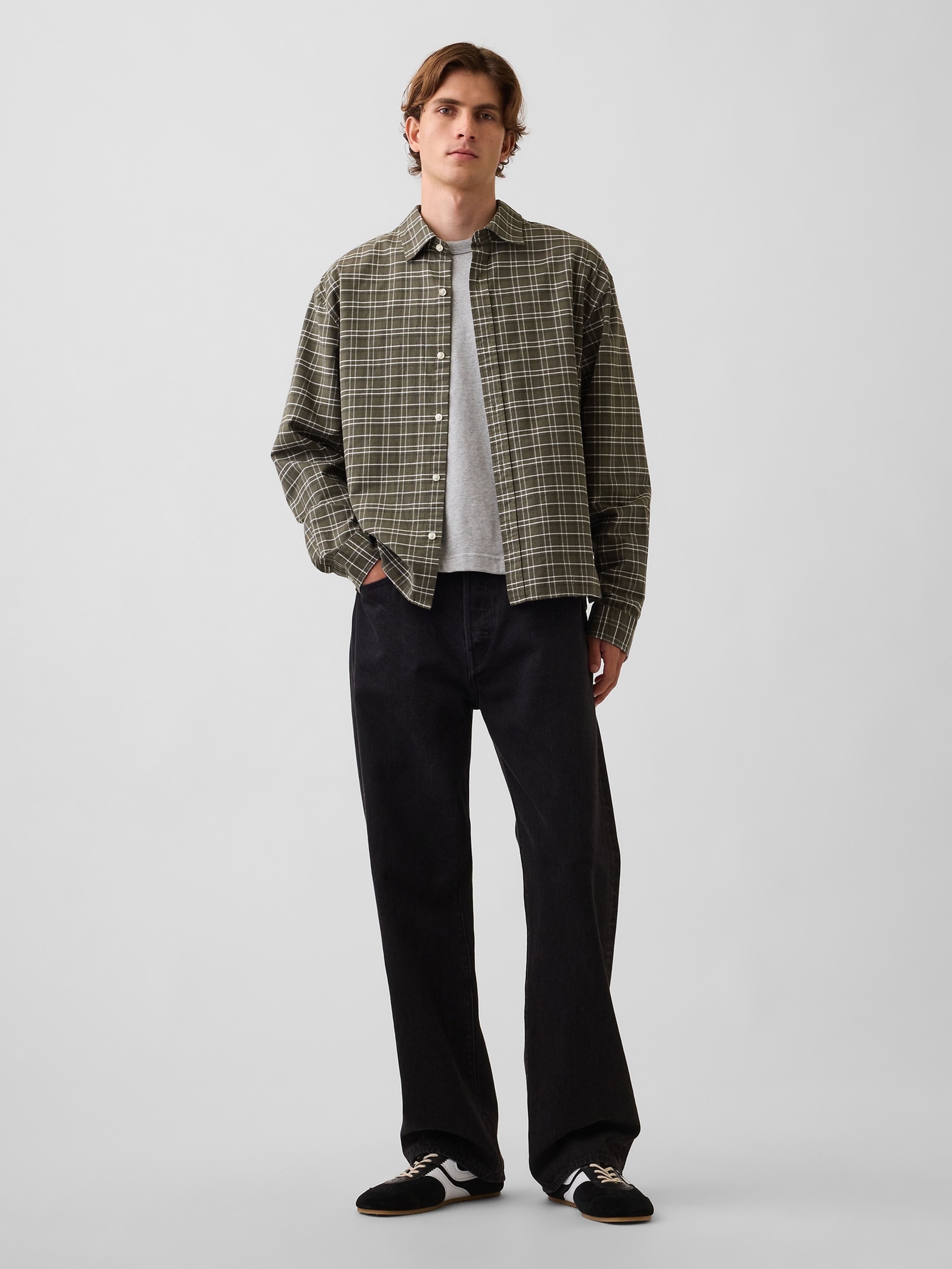 Crop košile Oxford Shirt - 001