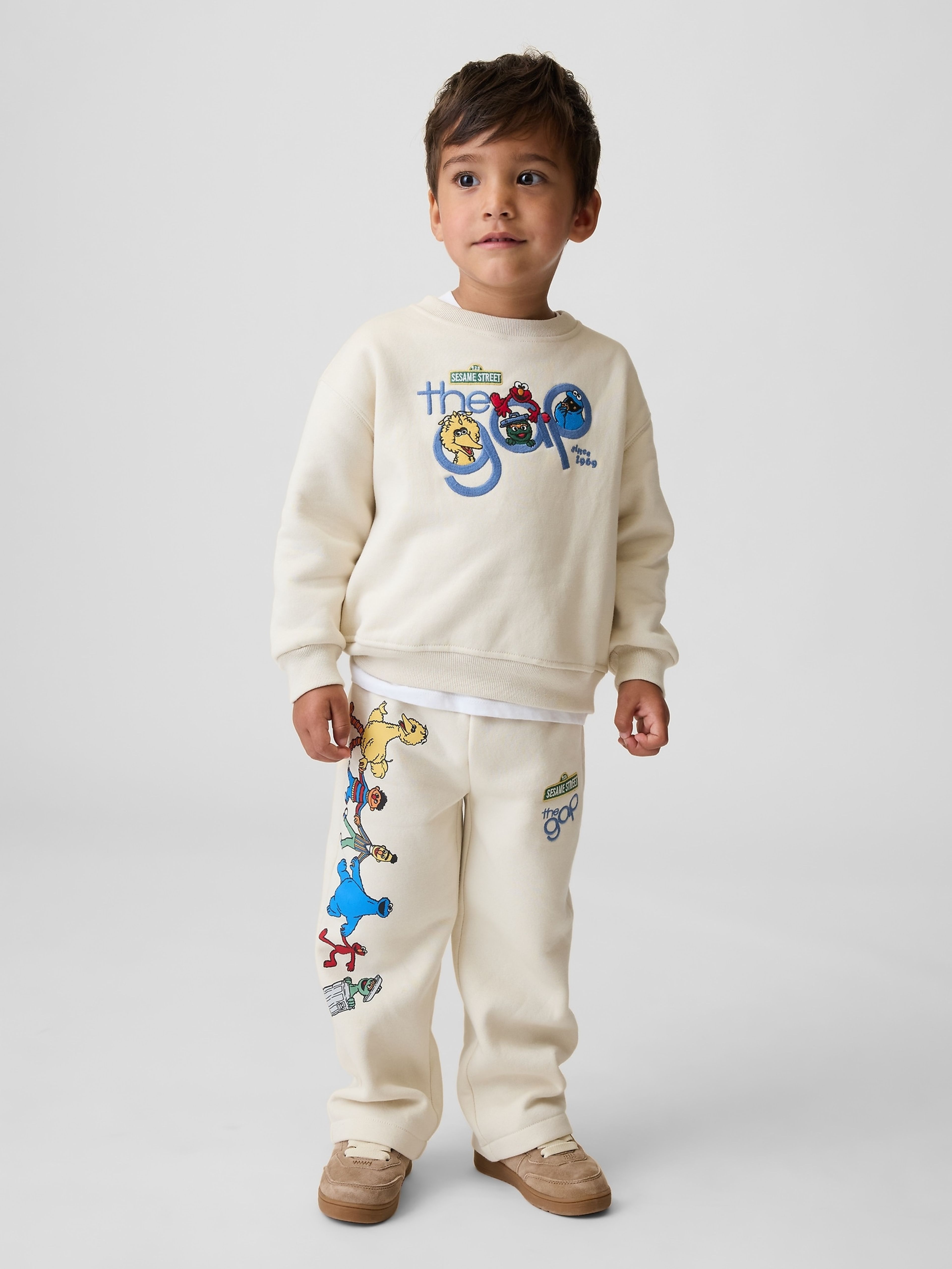 Baby spodnie dresowe Gap & Sesame Street VintageSoft - 001