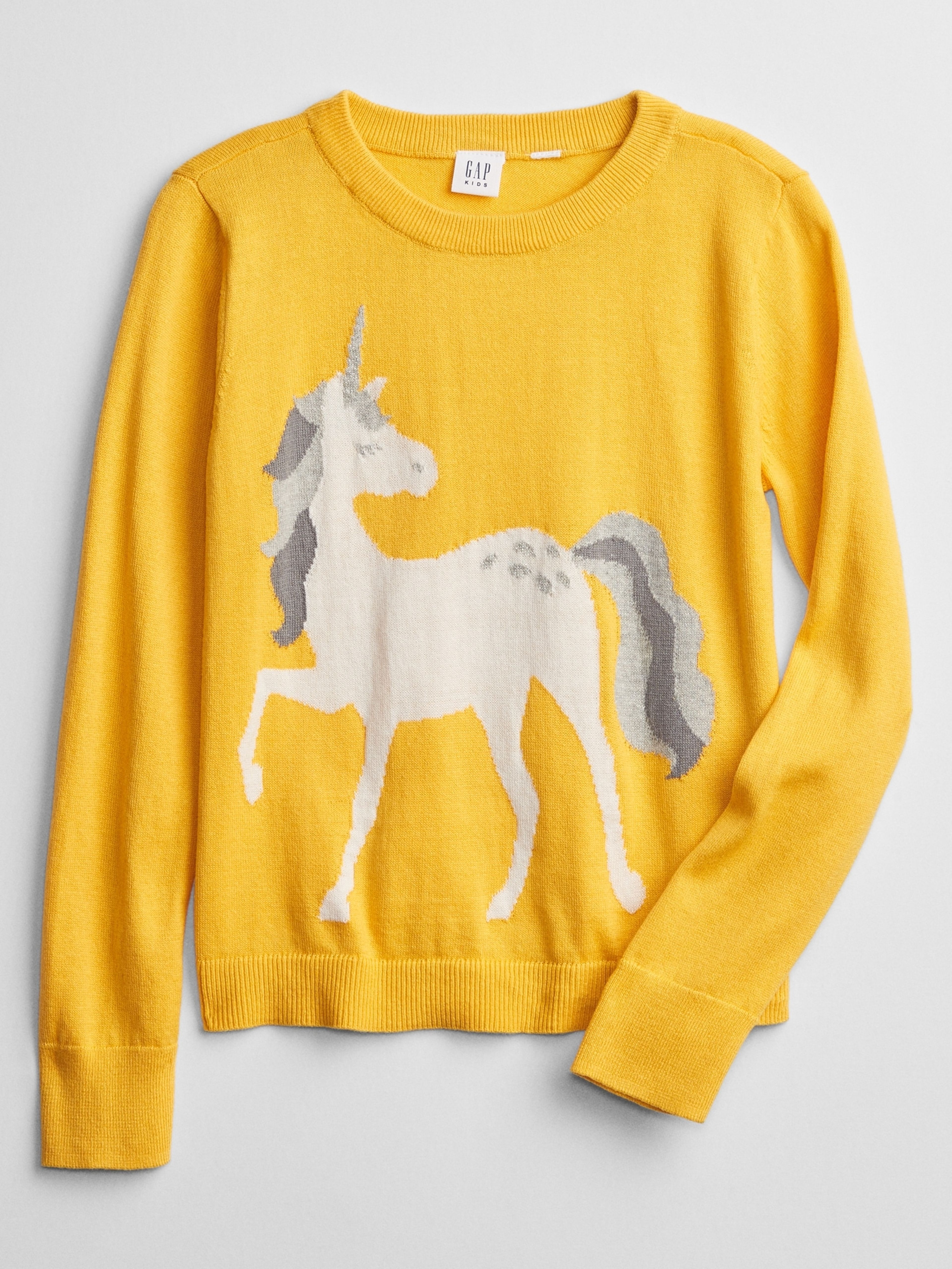 Kinder-Strickpullover Einhorn