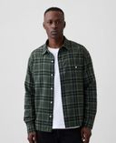 Cămașă din flanel-Verde - 002