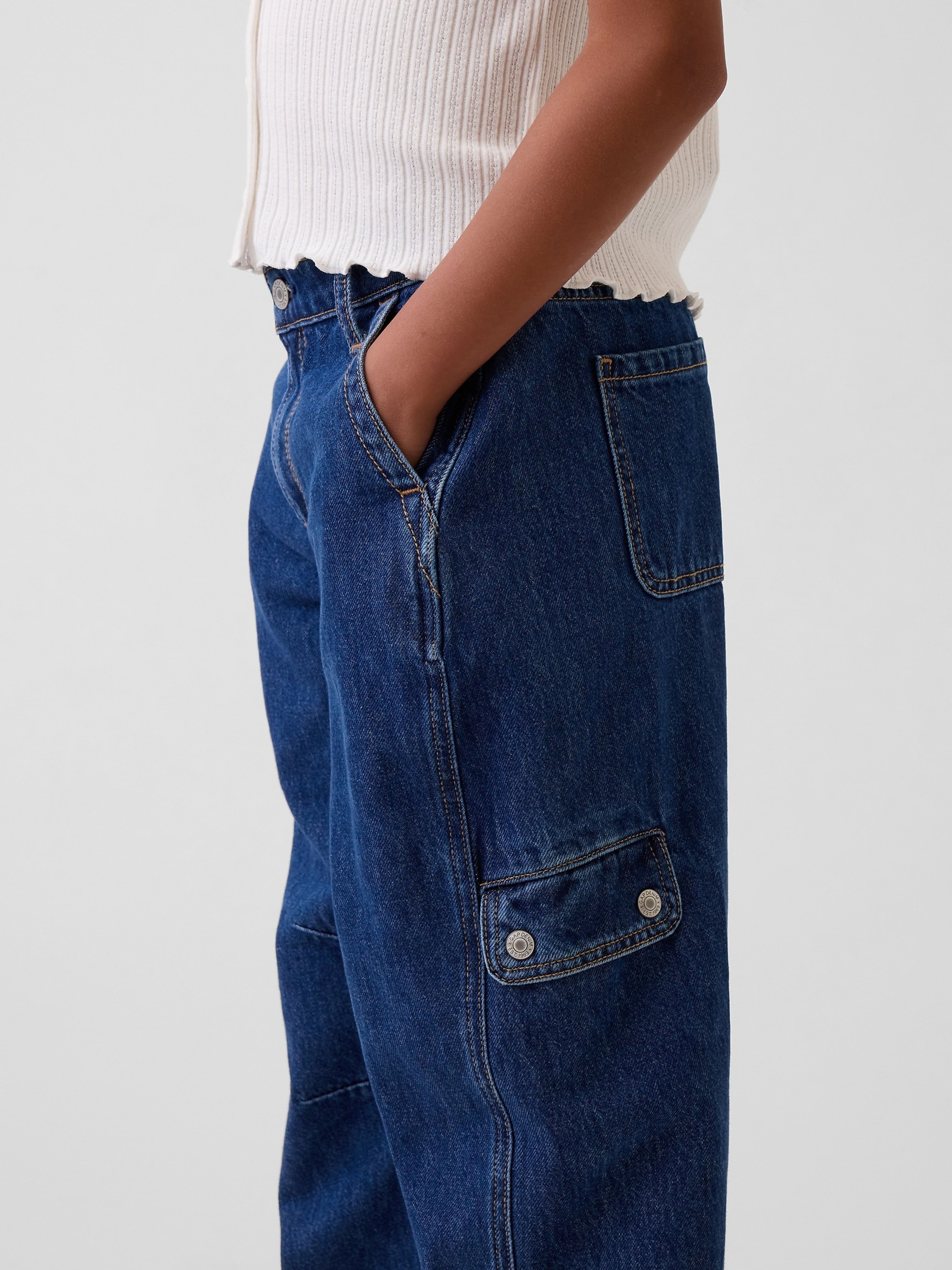 Dziecięce cargo jeansy Barrel - 005