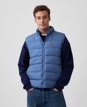 Gesteppte Weste mit Logo-Blau - 004