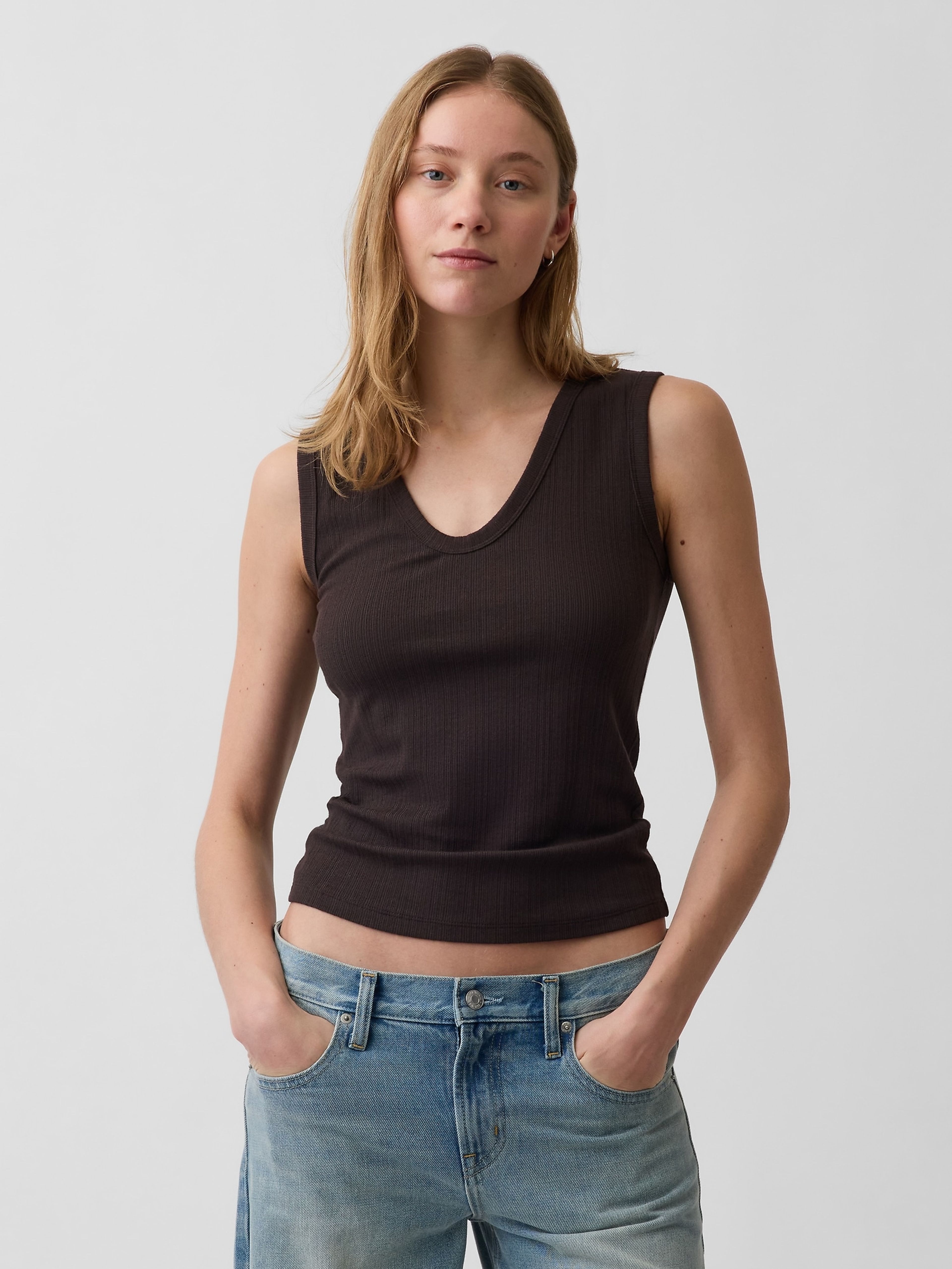 Geripptes Top