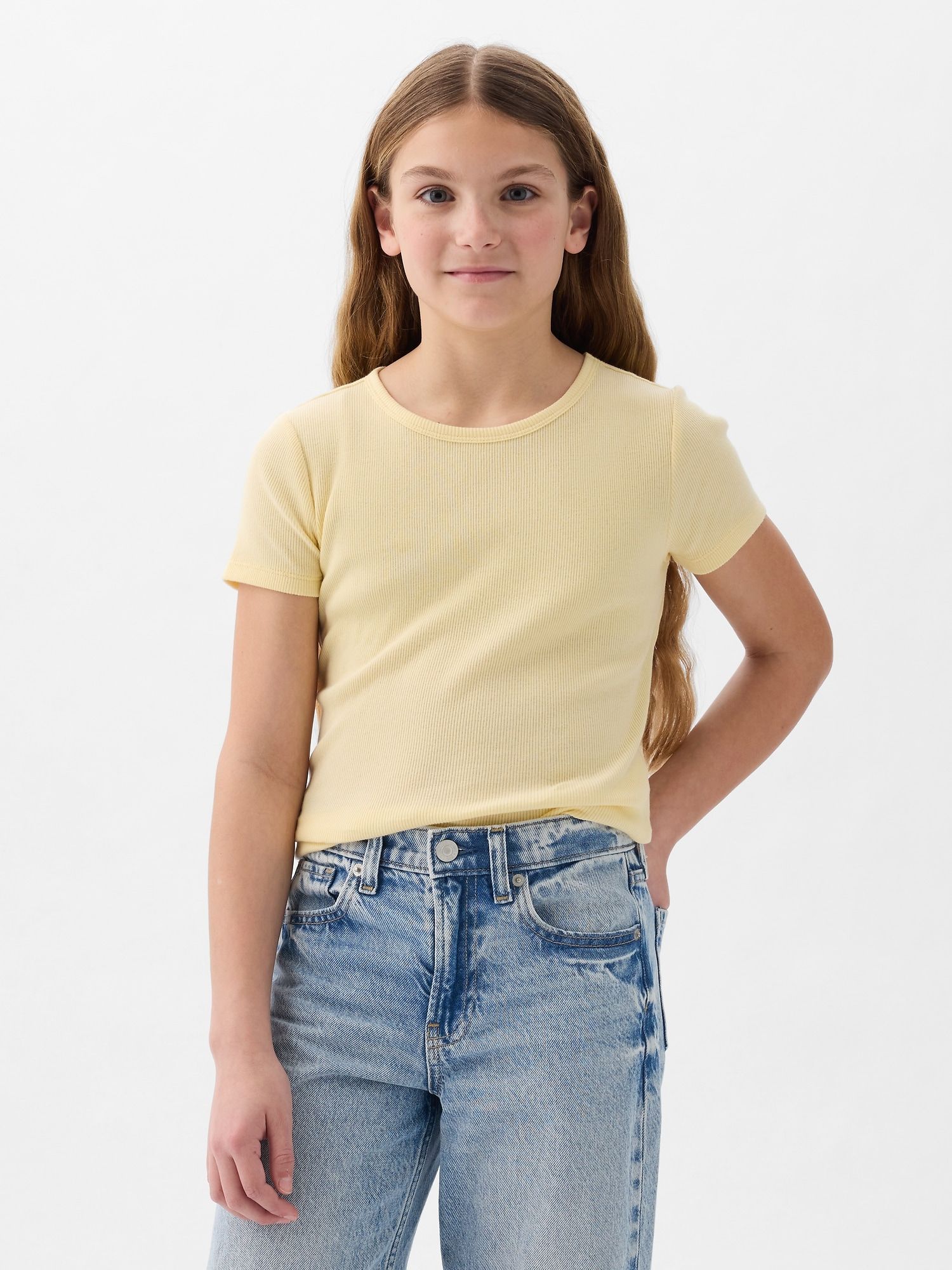 T-shirt Charlie Gap pour enfants T-shirt noir à col rond pour