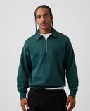 Oversize mikina Heavyweight s logem-Zelená - 003