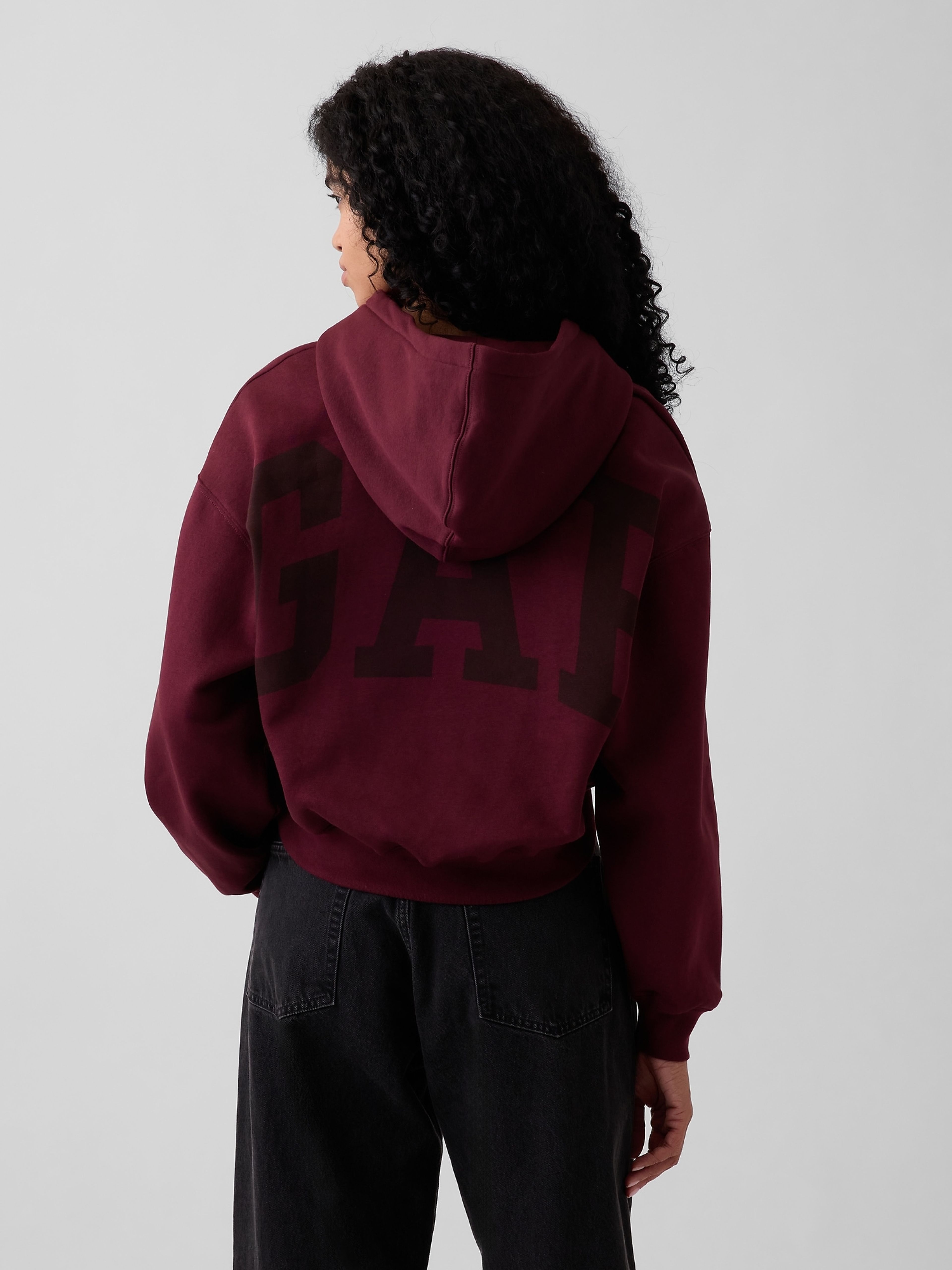Crop mikina VintageSoft s logem - 003