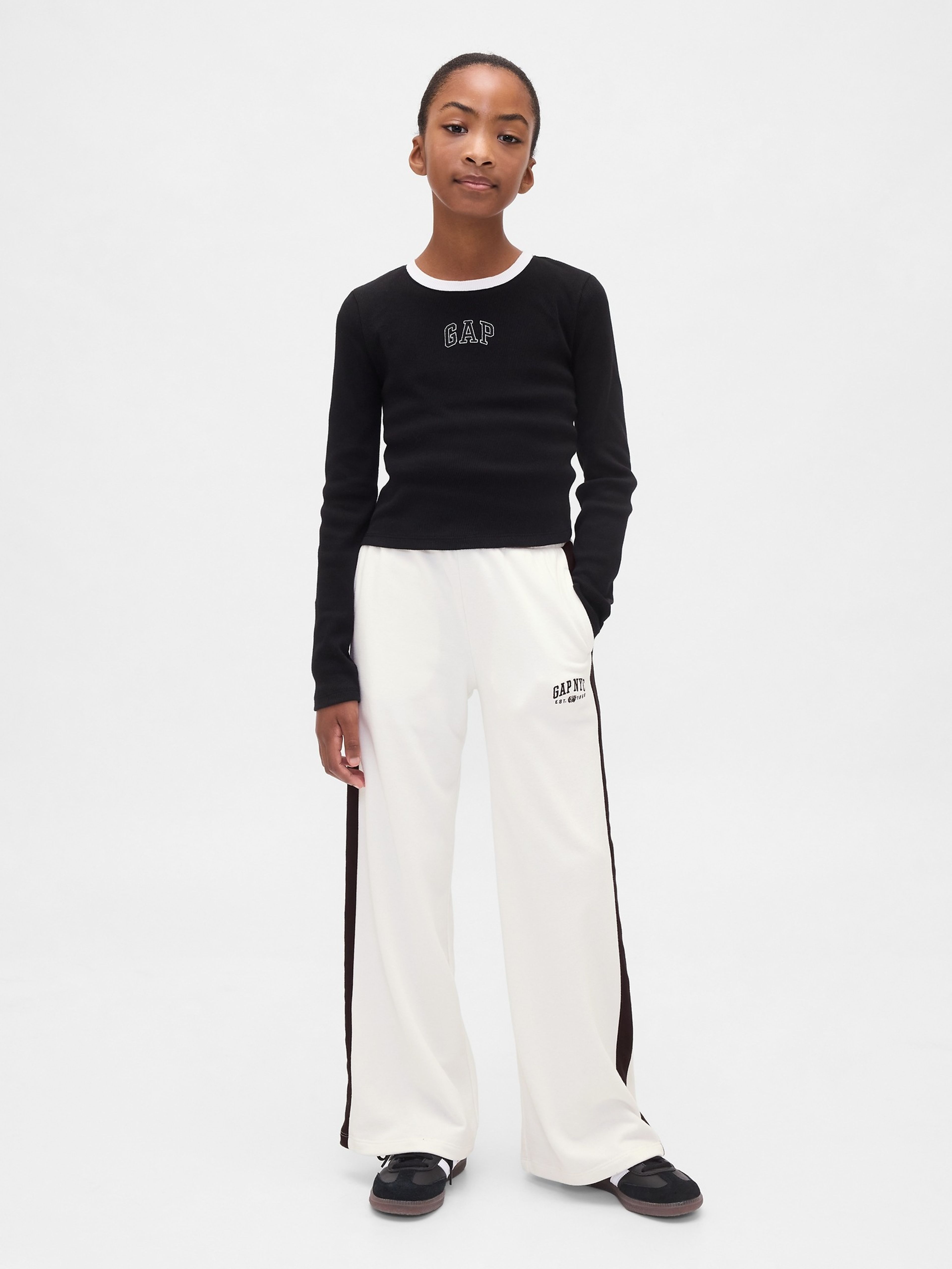 Mädchen-Jogginghose Baggy VintageSoft