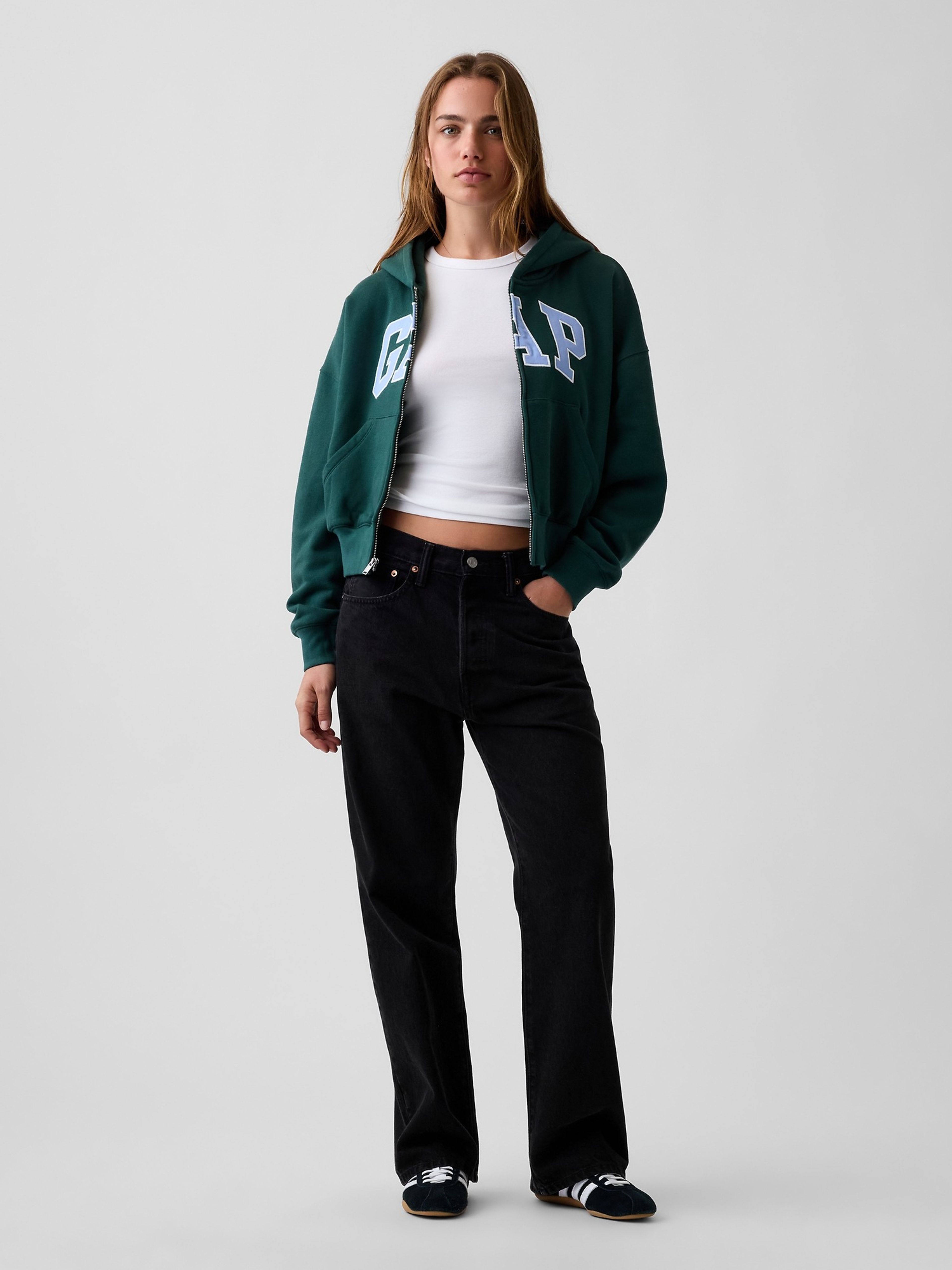 Oversize sweatshirt VintageSoft met logo - 002