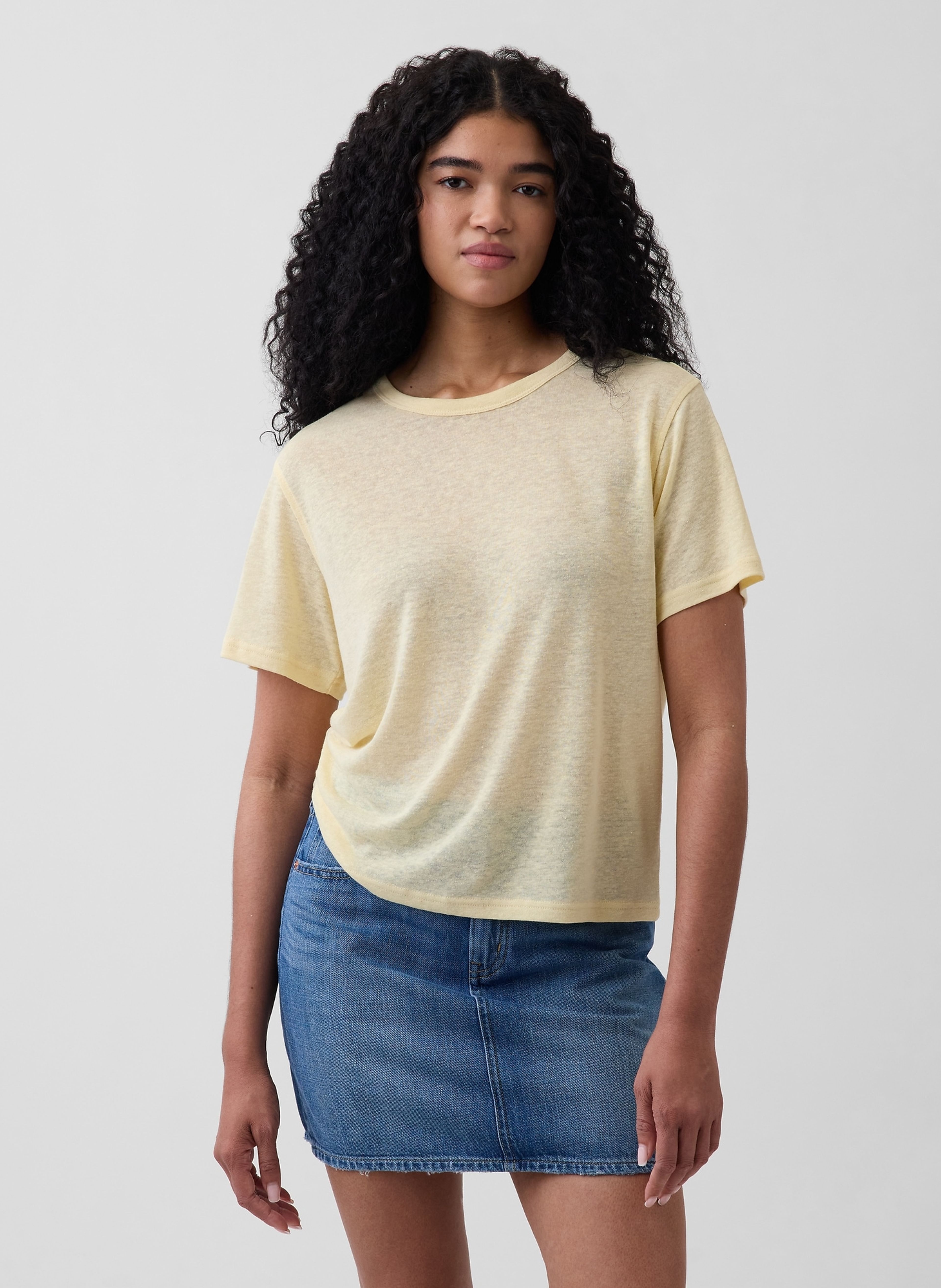 T-shirt in misto lino - 002