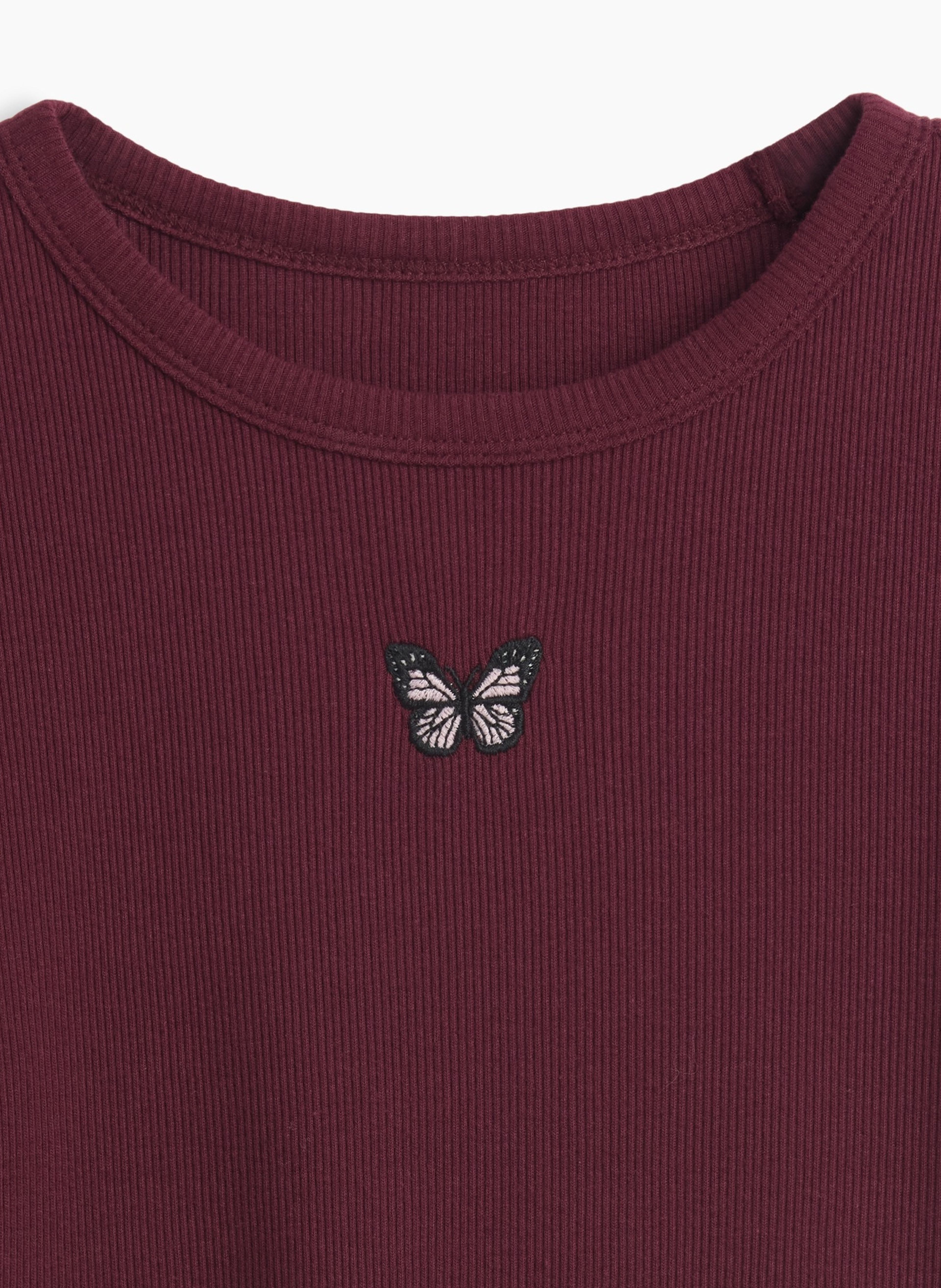 Dziecięcy prążkowany T-shirt - 004