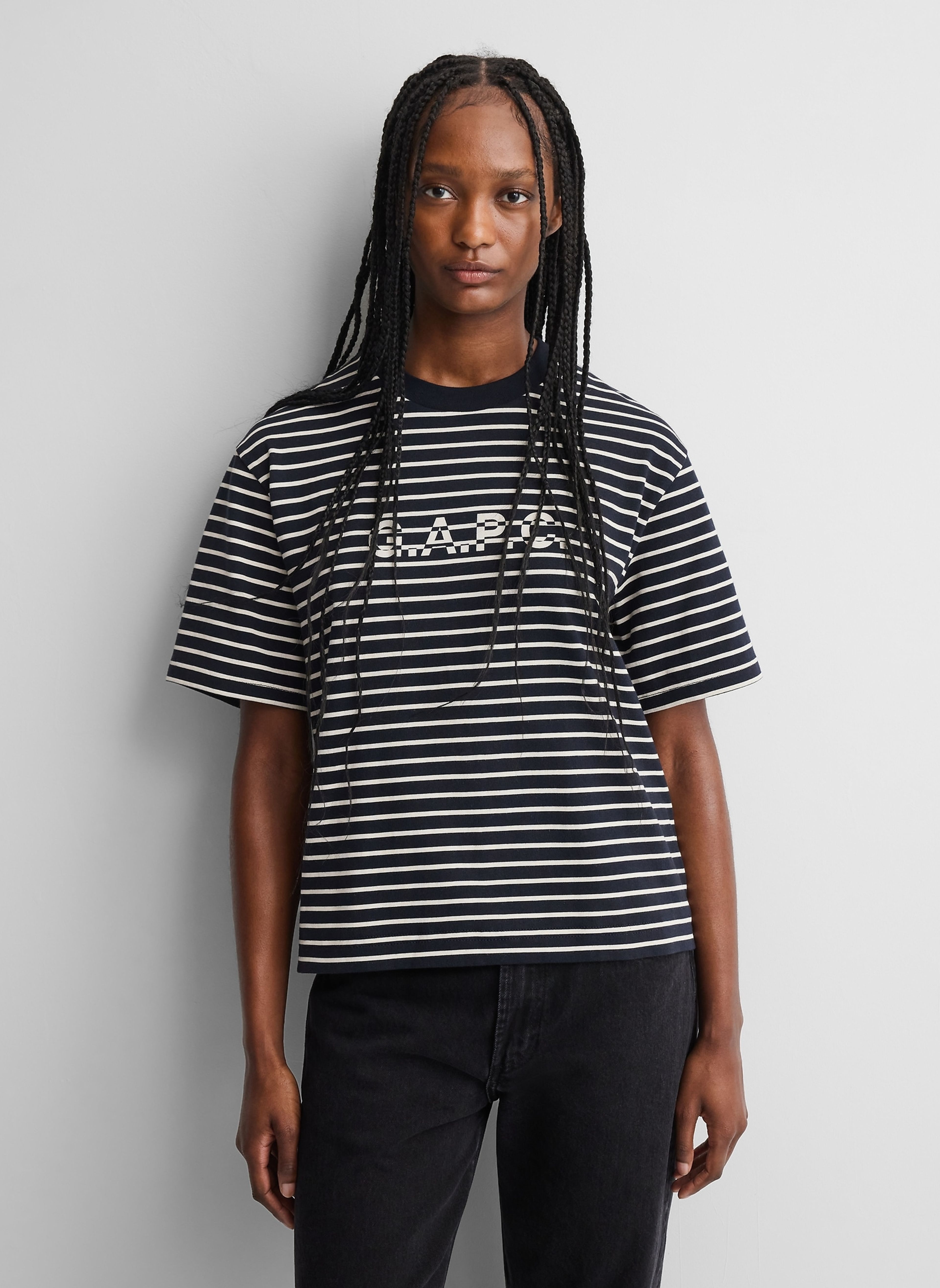 Gestreept T-shirt Gap × A.P.C. unisex met logo - 004
