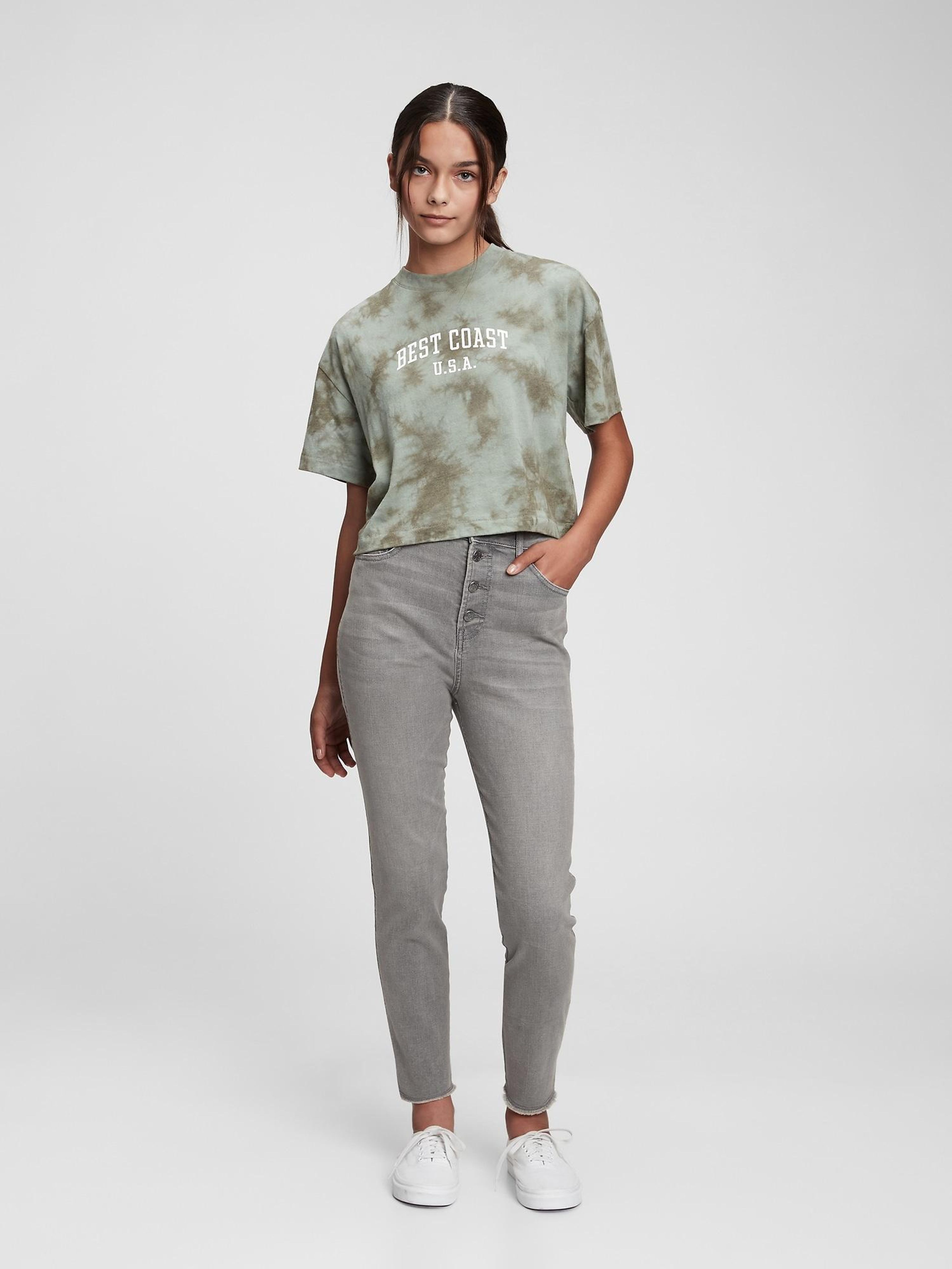 Dziecięce jeansy sky high skinny ankle