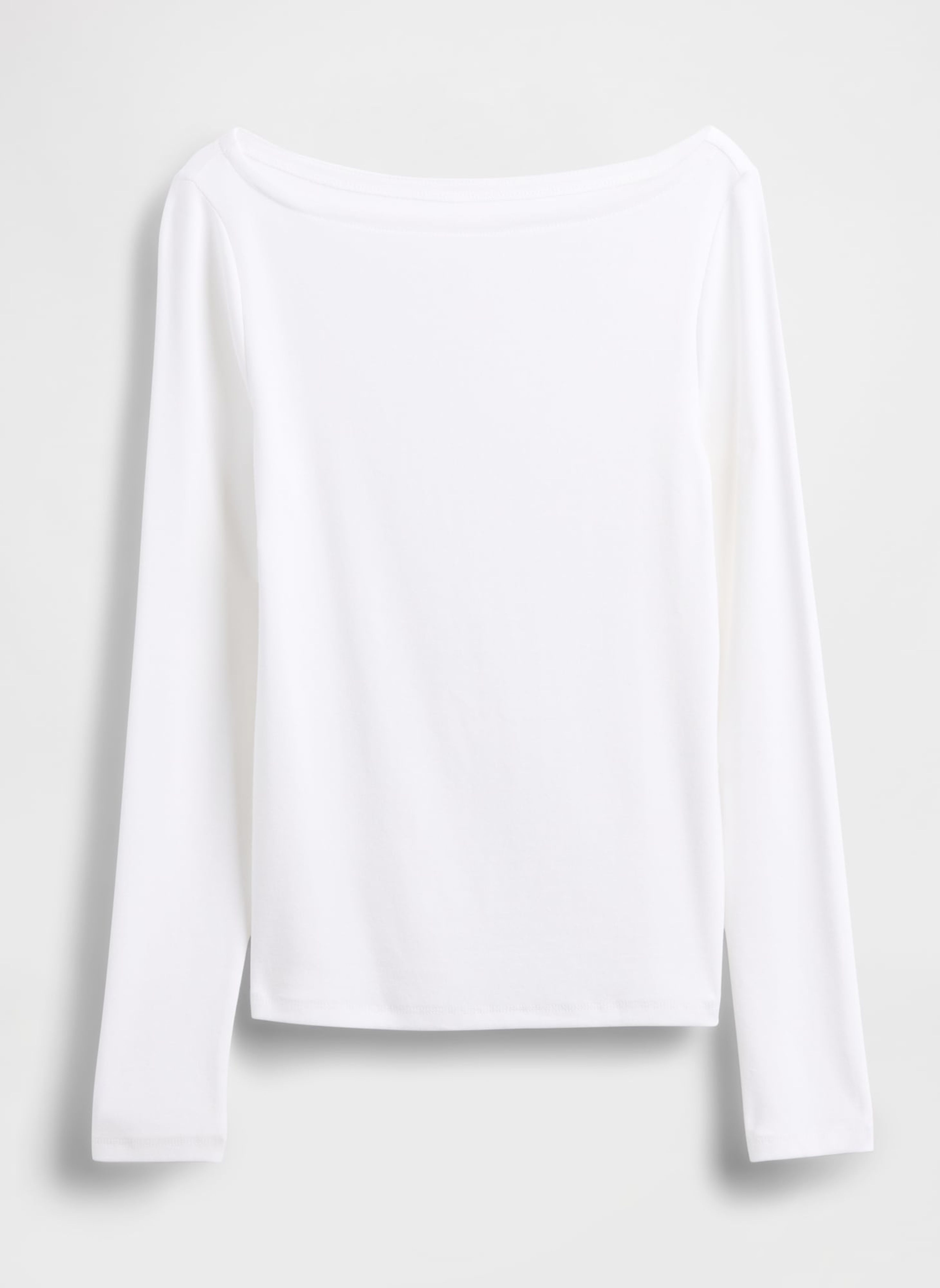 T-shirt z dekoltem łódkowym - 005
