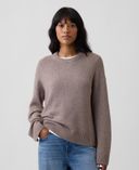 Gebreide trui CashSoft-Bruin - 001
