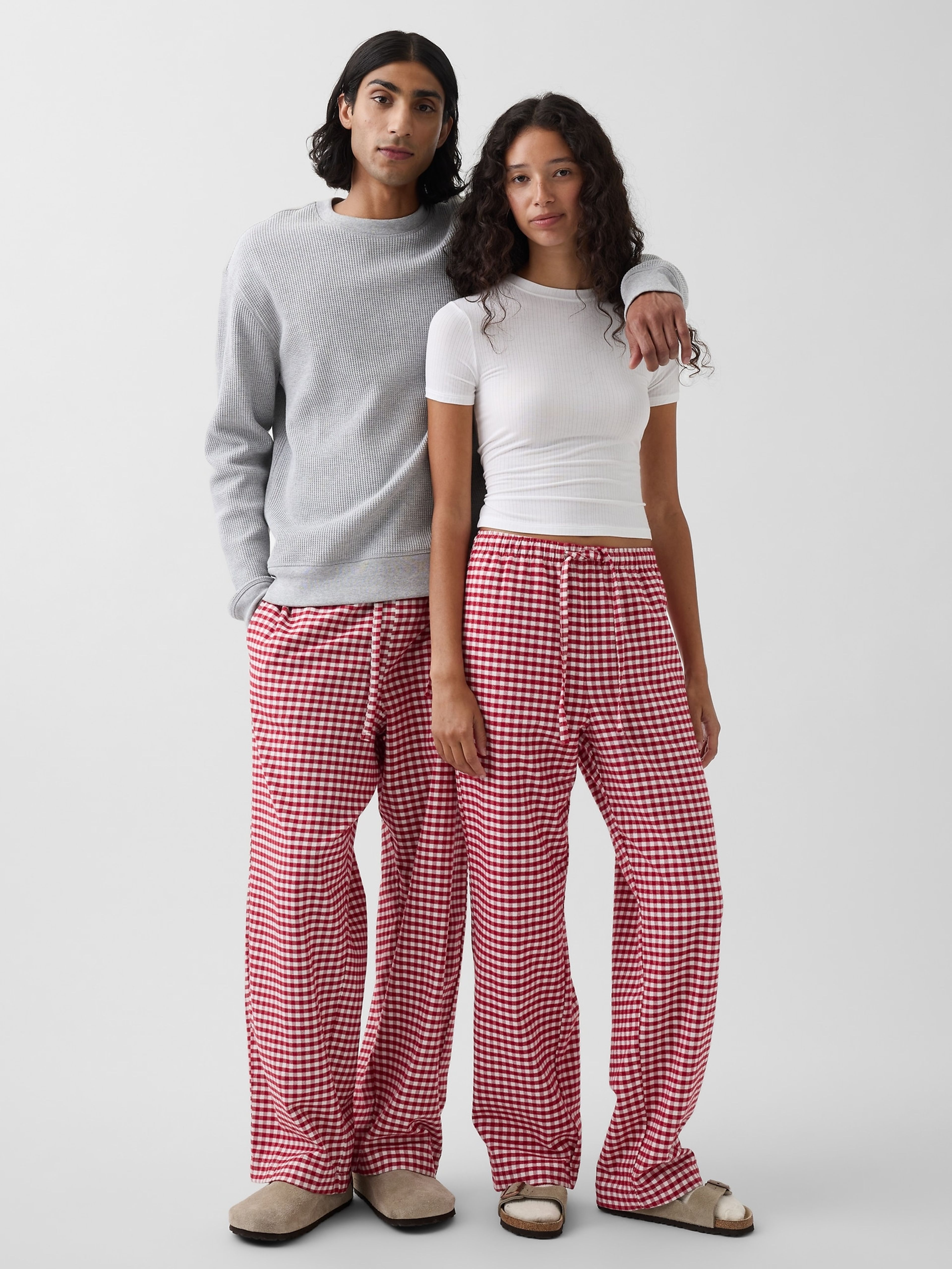 Pyžamové flanelové nohavice unisex - 002