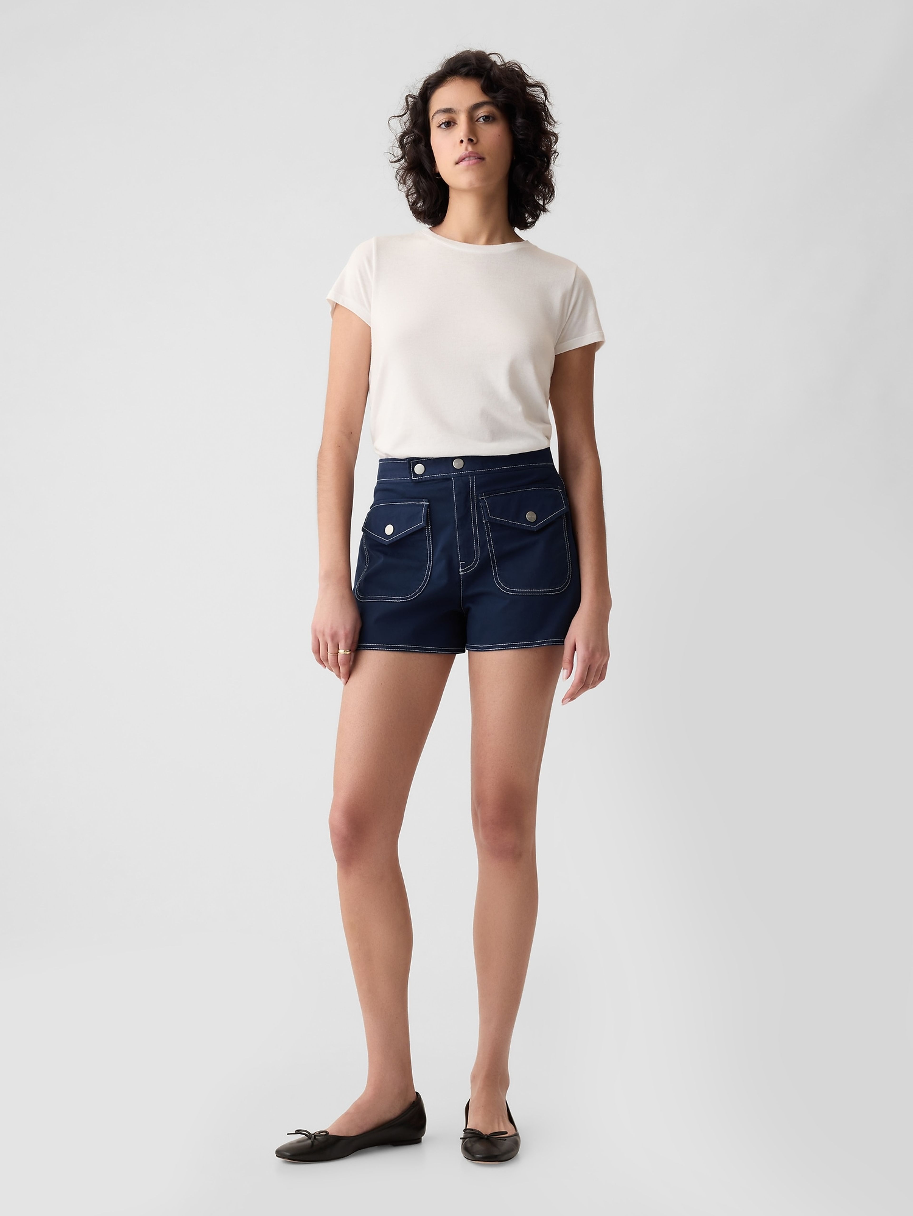 Shorts aus Baumwolle