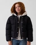 Dziecięca pikowana kurtka Cozy-Czarny - 001