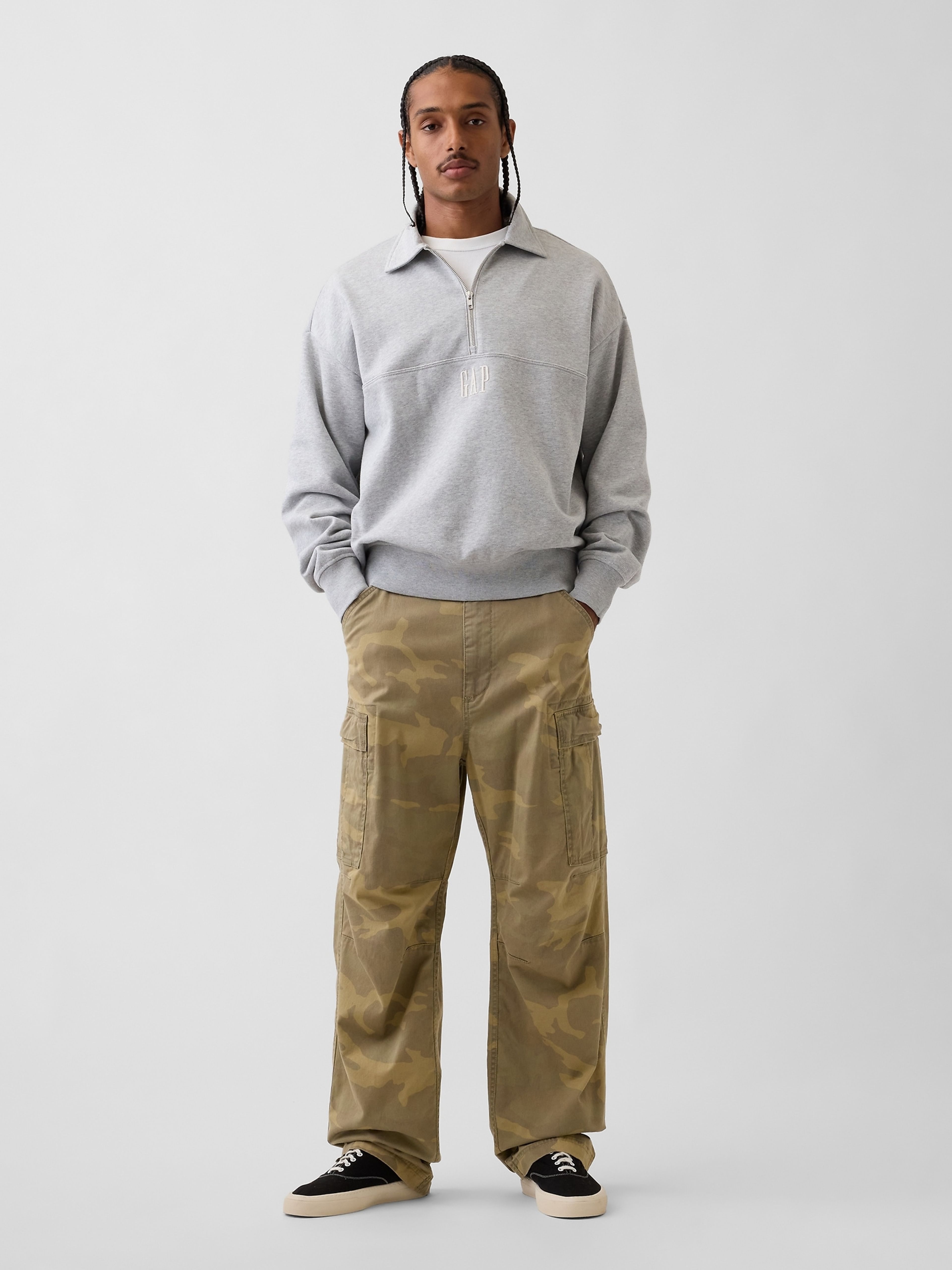 Oversize mikina Heavyweight s logem - 002