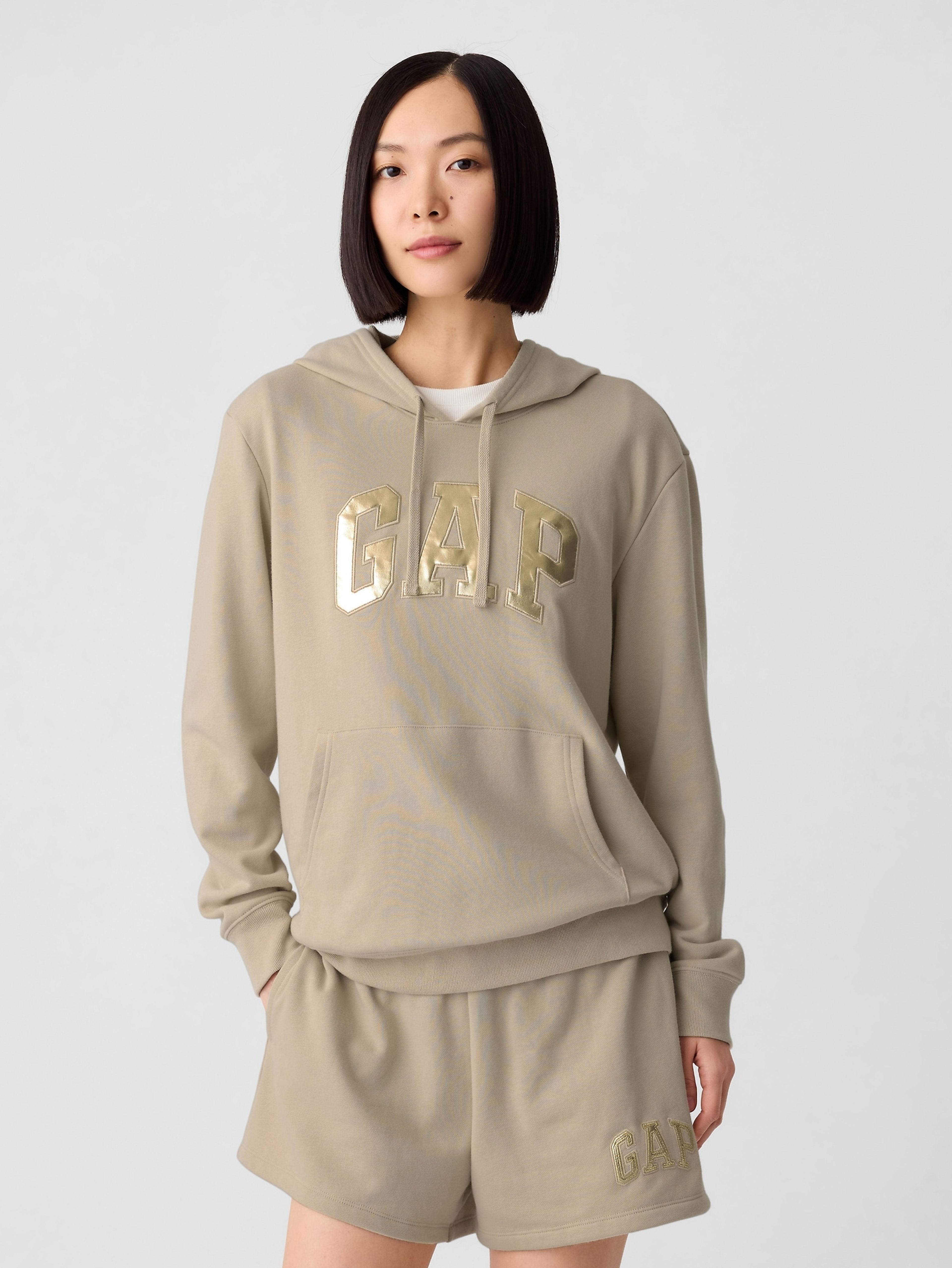 Sweatshirt mit metallischem Logo