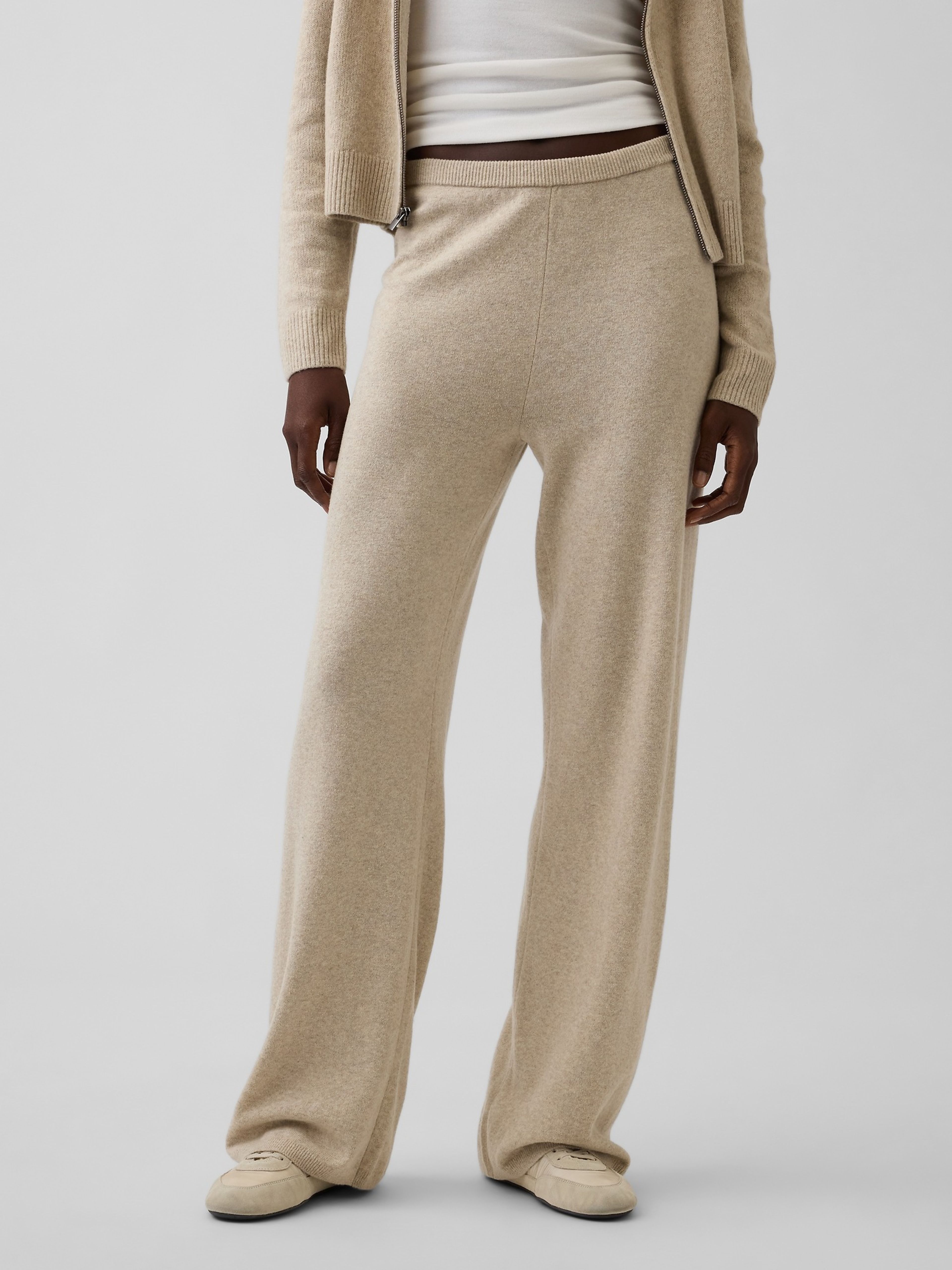Gebreide joggingbroek Loose CashSoft - 002