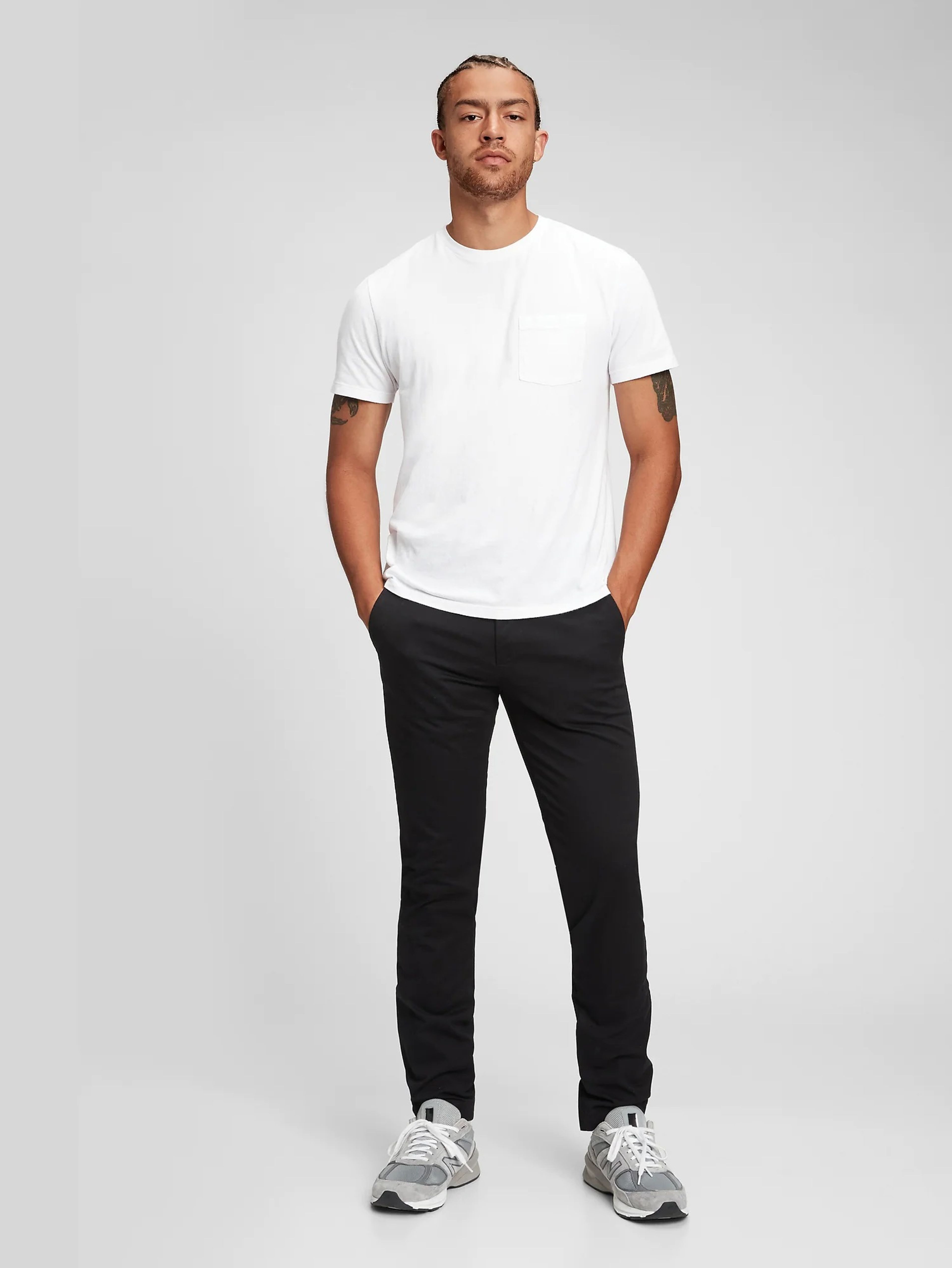 Nadrág modern khaki skinny fit GapFlex