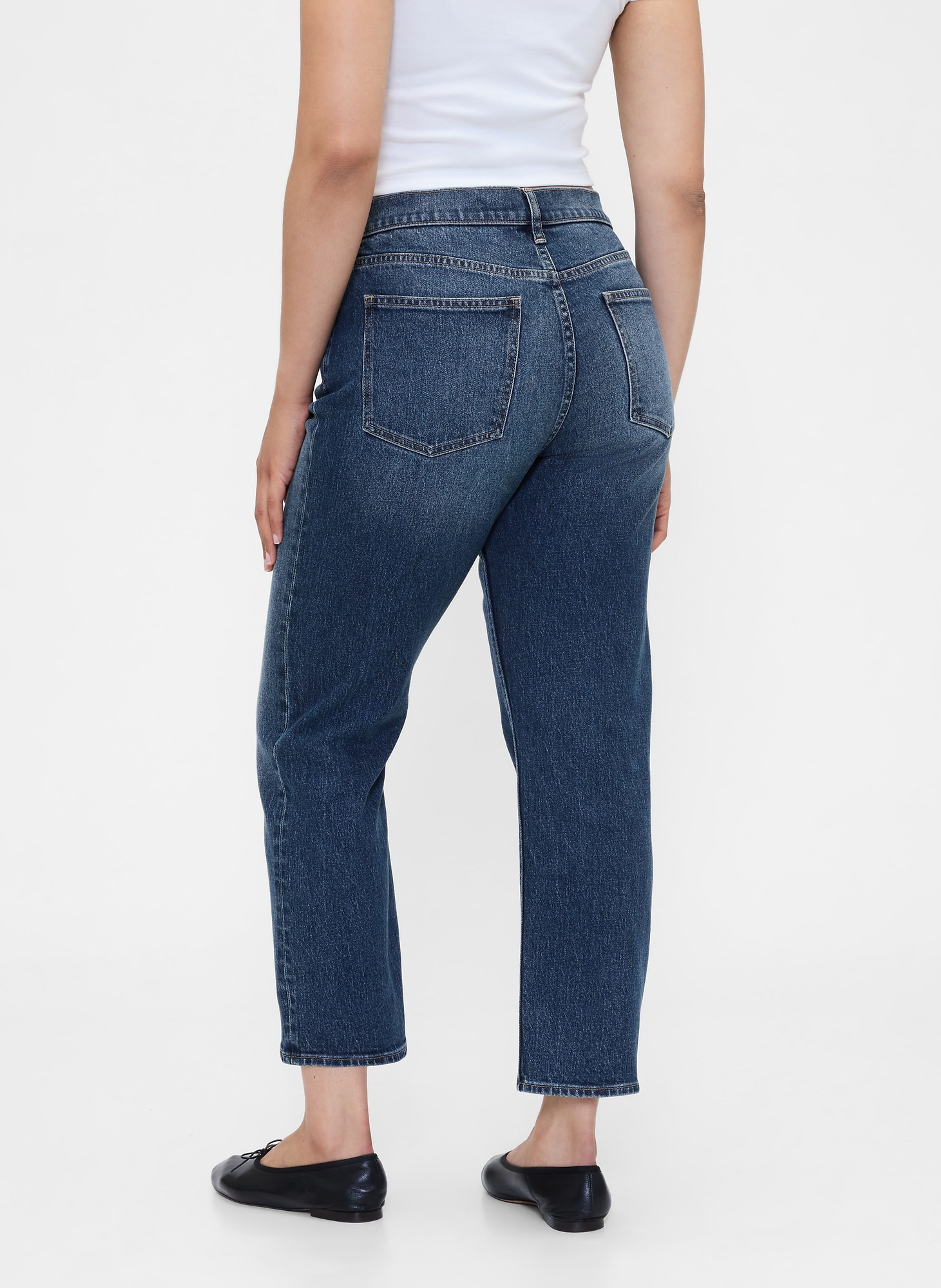 Jeansy 90s Straight Crop - 007