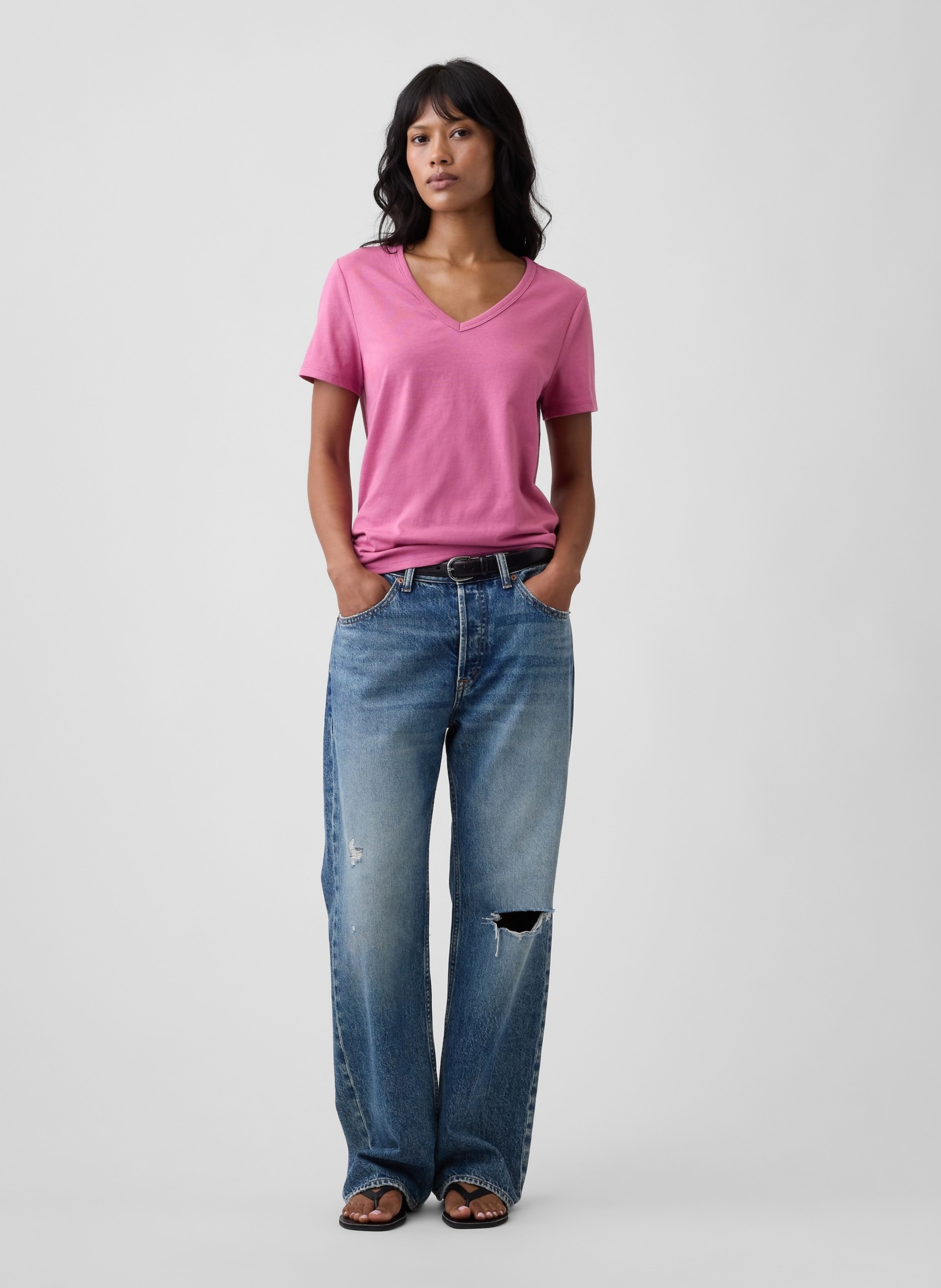 T-shirt à col V - 003