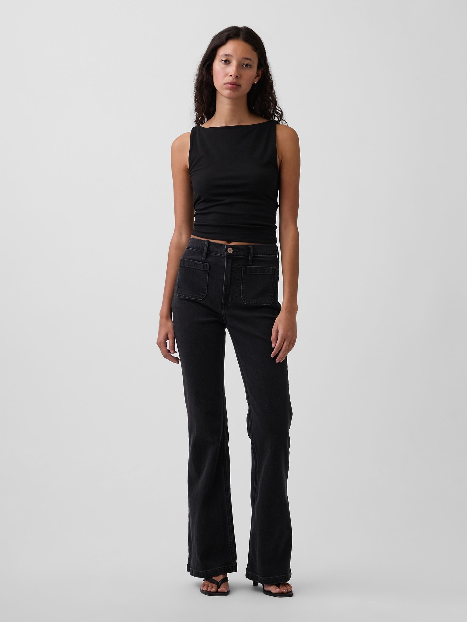 Blugi High Rise 70s Flare - 001
