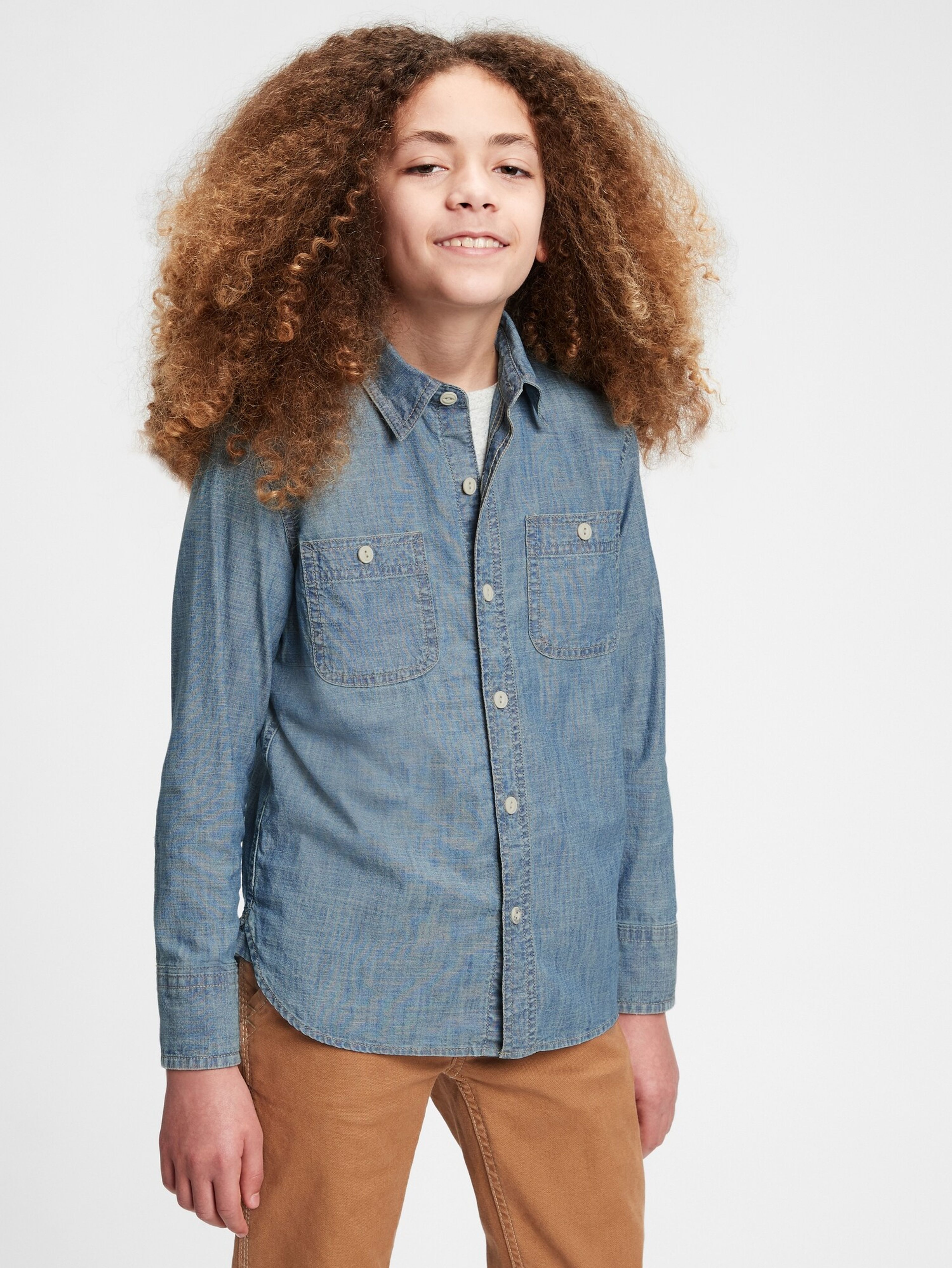 Gyermek chambray ing