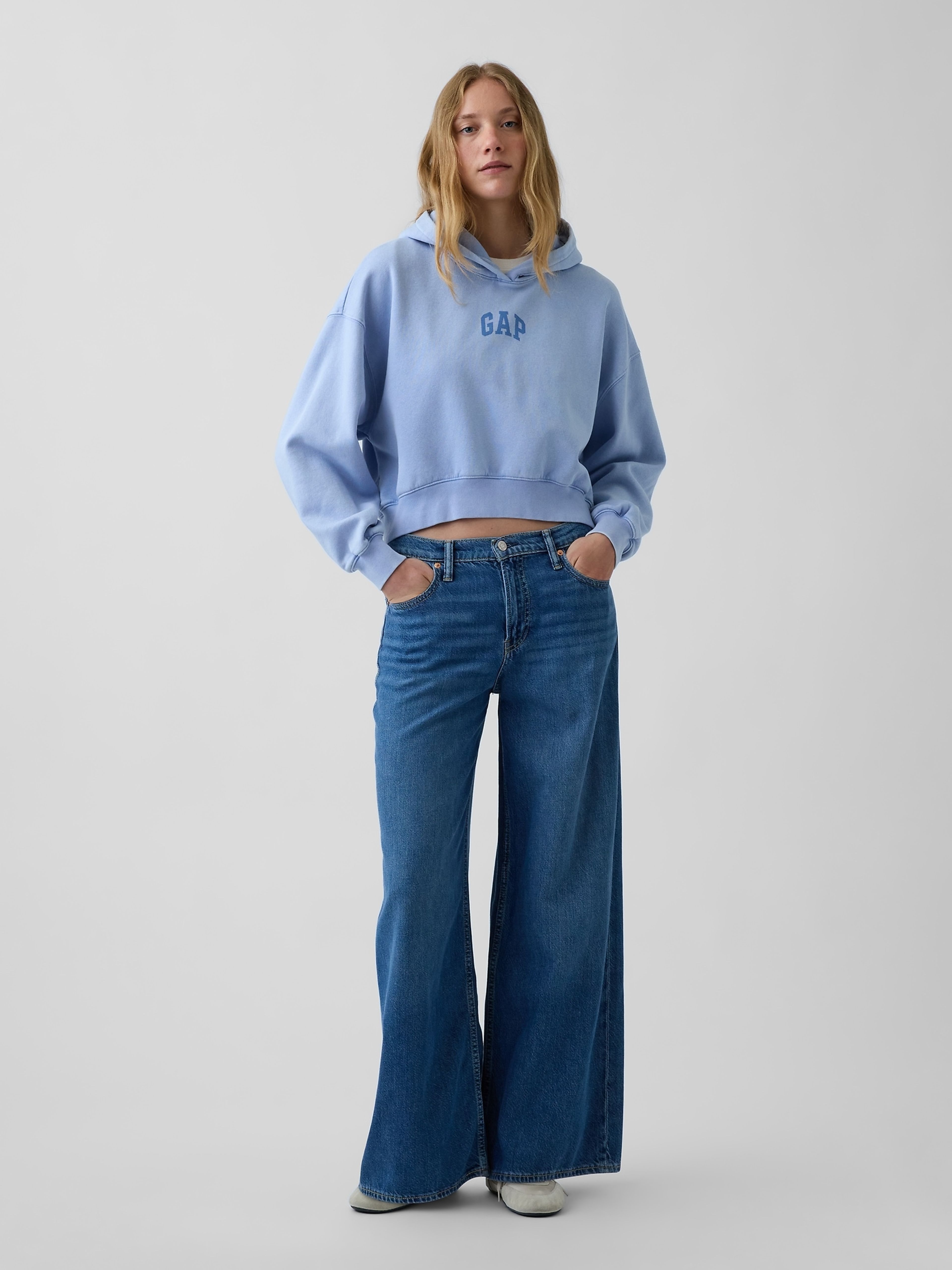 Bluza crop VintageSoft z logo - 002