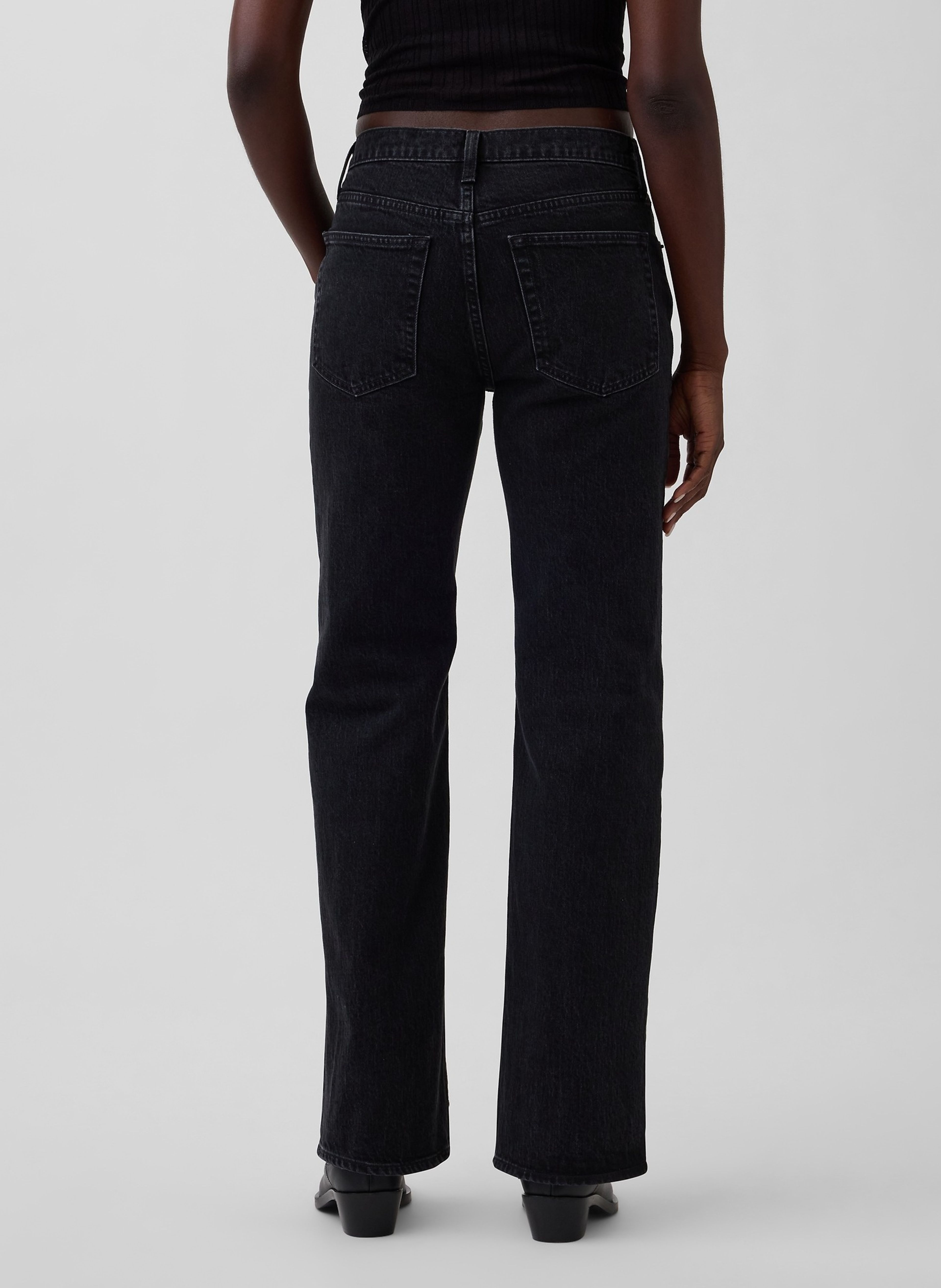 Mid Rise Relaxed Straight jeans - 004