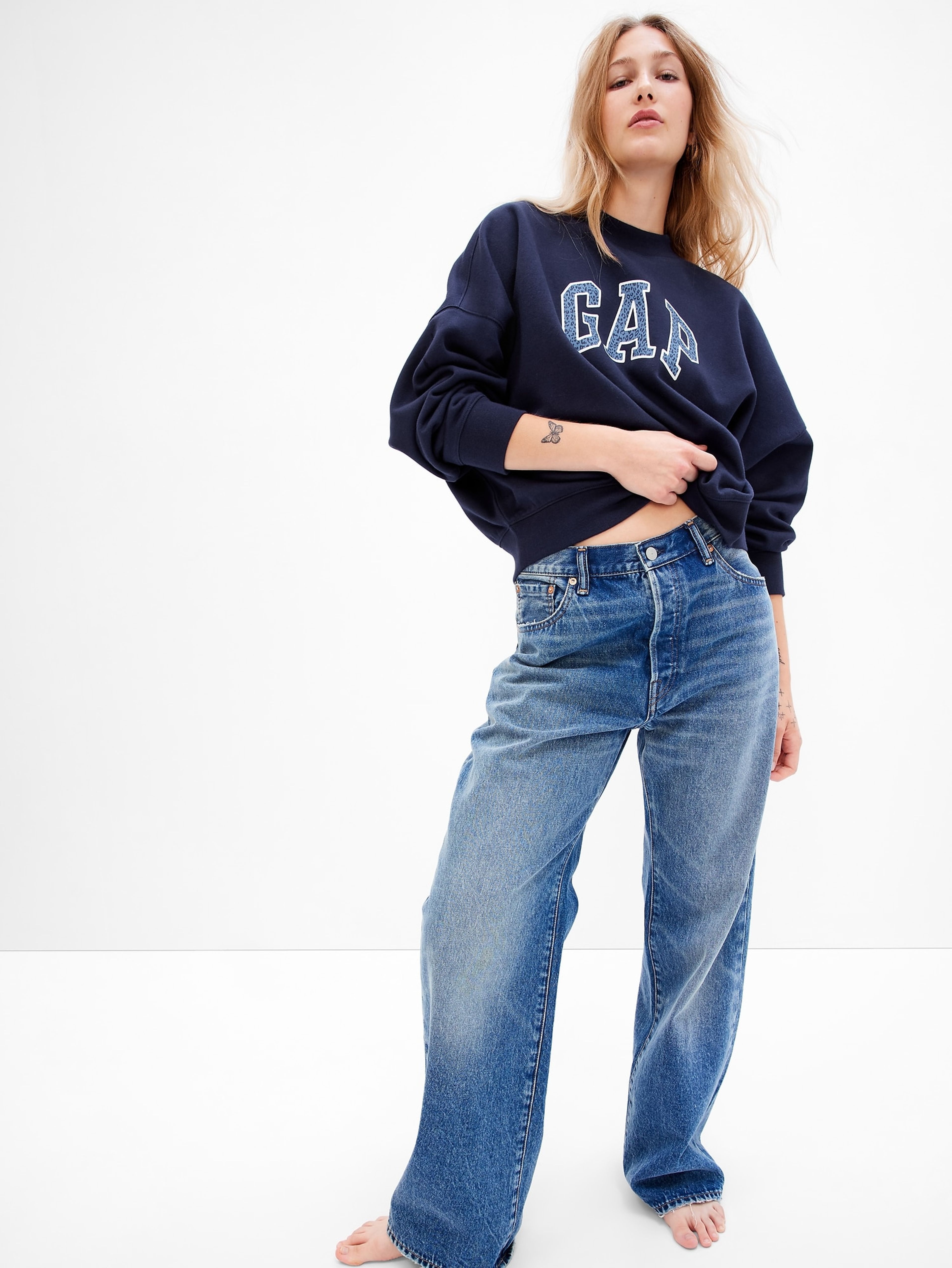 Sweatshirt mit Leoparden-GAP Logo