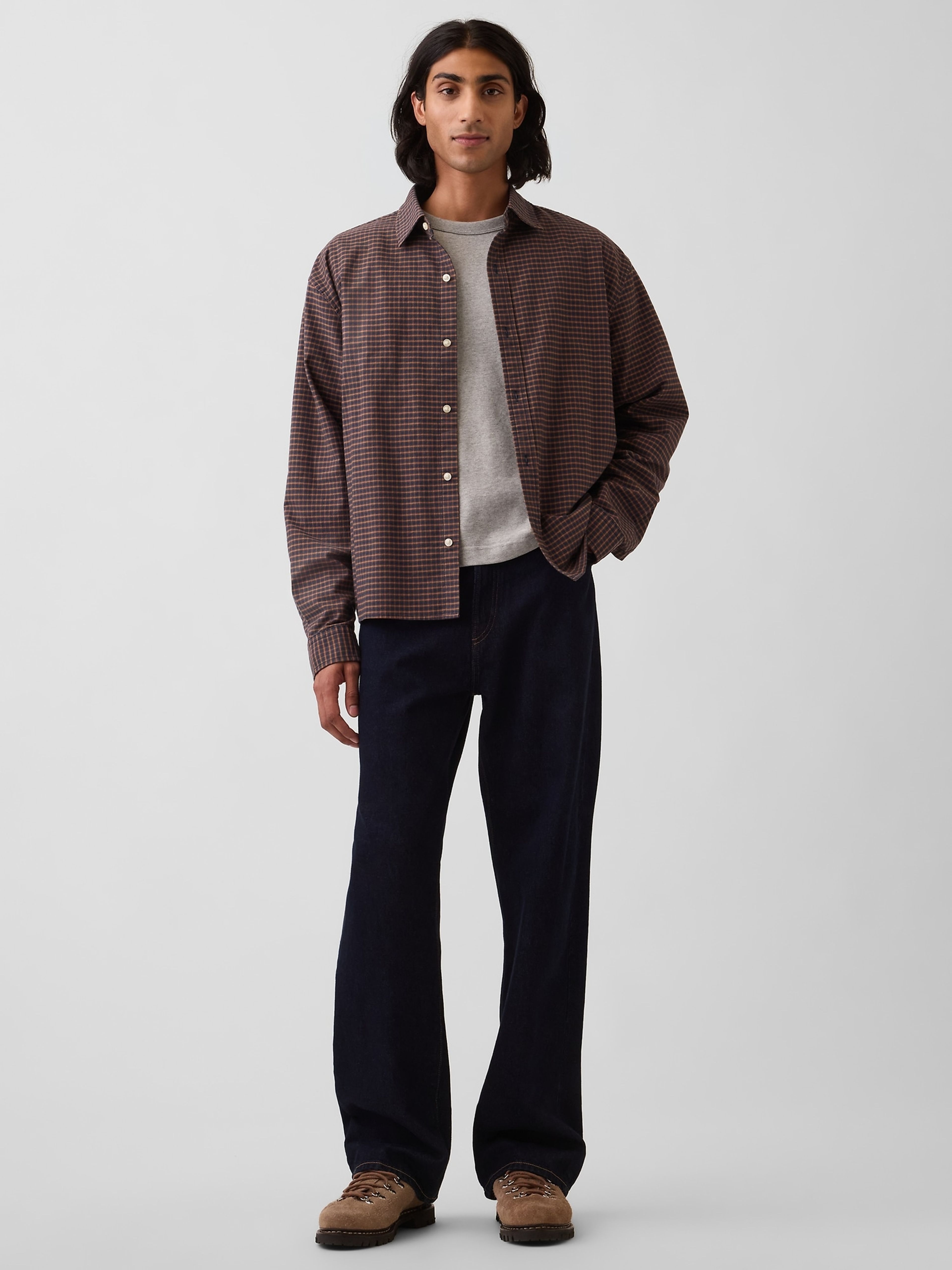 Crop košile Oxford Shirt - 002
