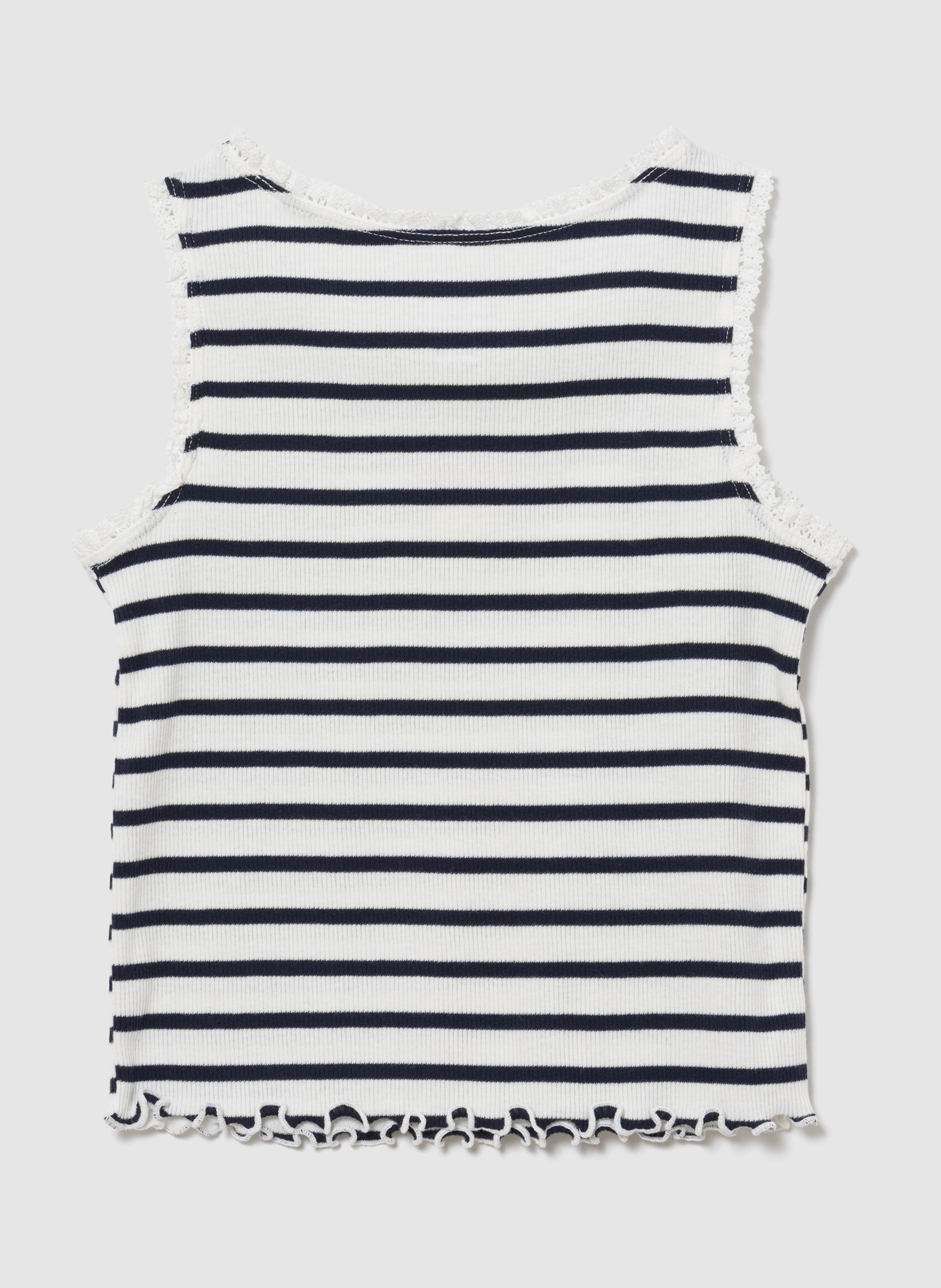 Baby prążkowany top Mix & Match z logo - 002