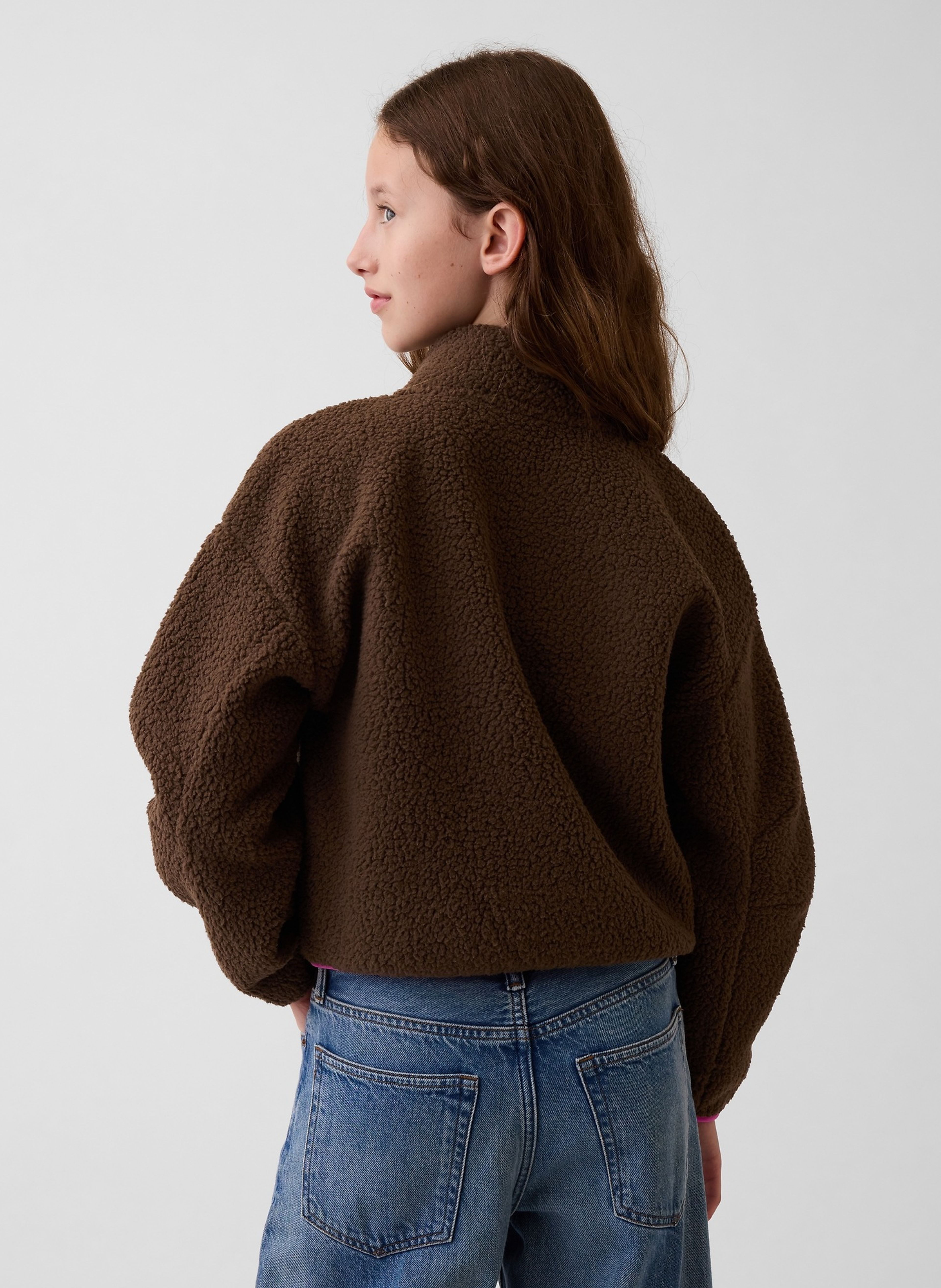 Dziecięca bluza sherpa z logo - 003