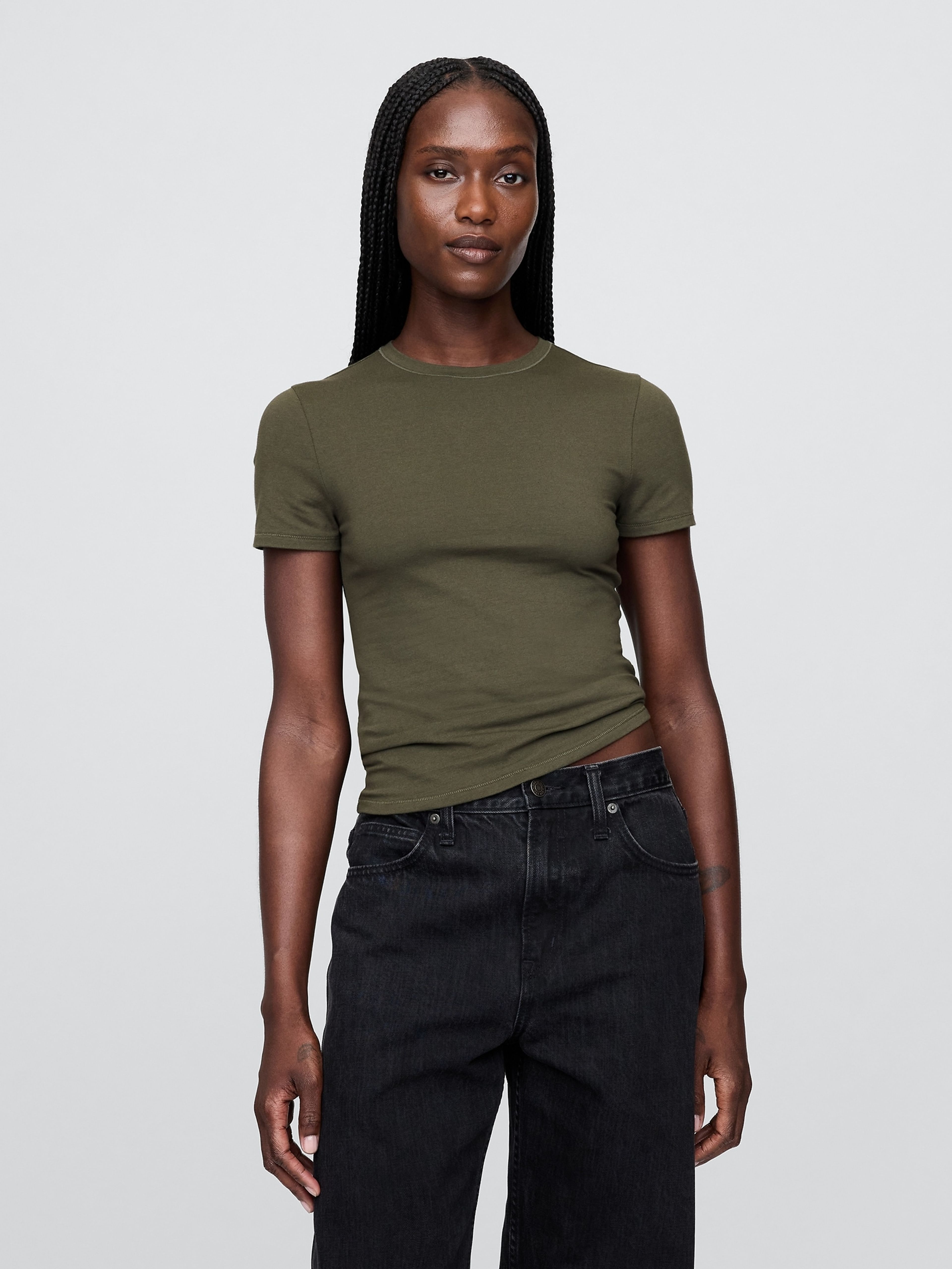 Damen T-Shirt mit kurzen Ärmeln