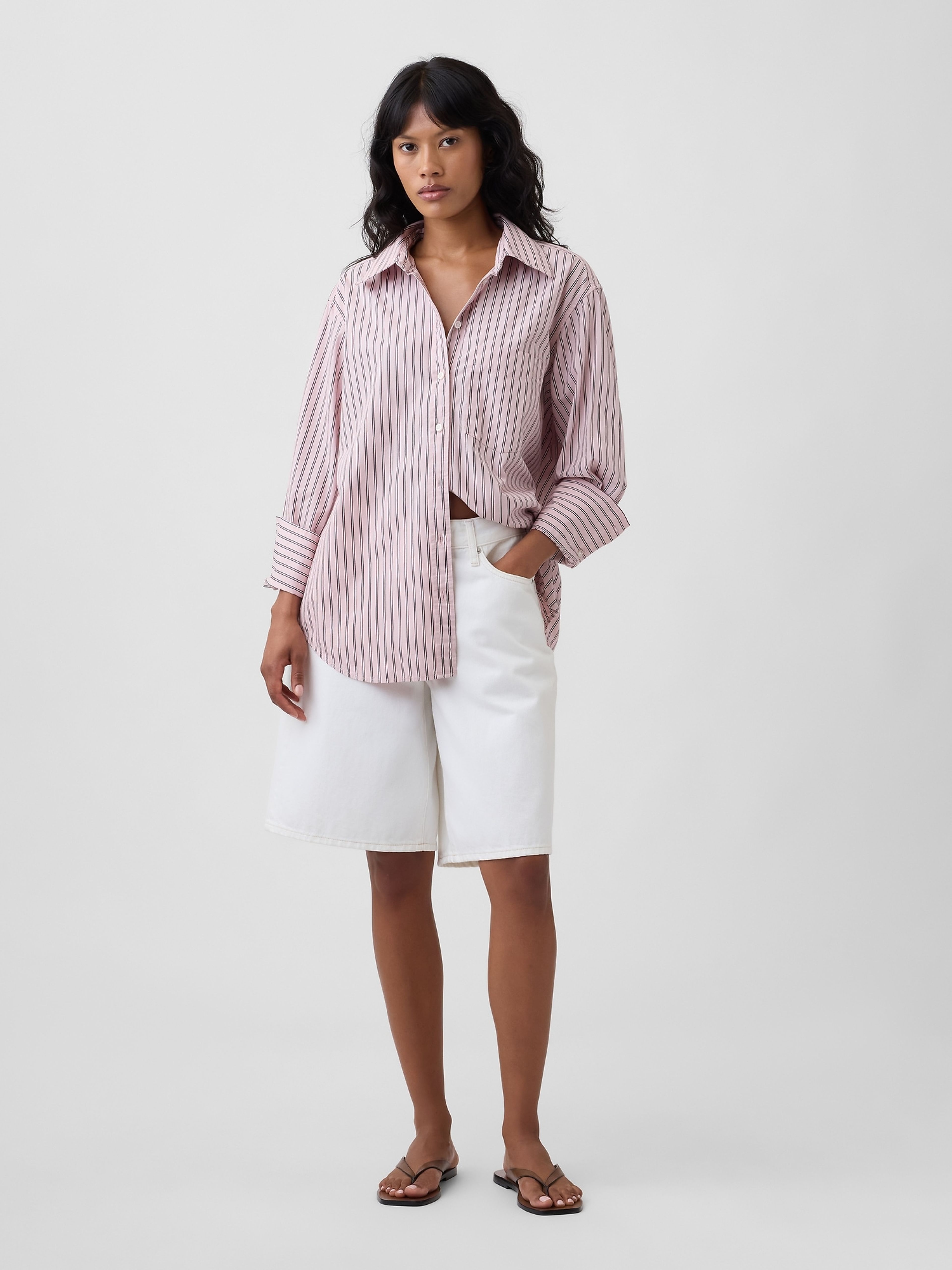 Popelínová oversize košeľa Big Shirt - 003
