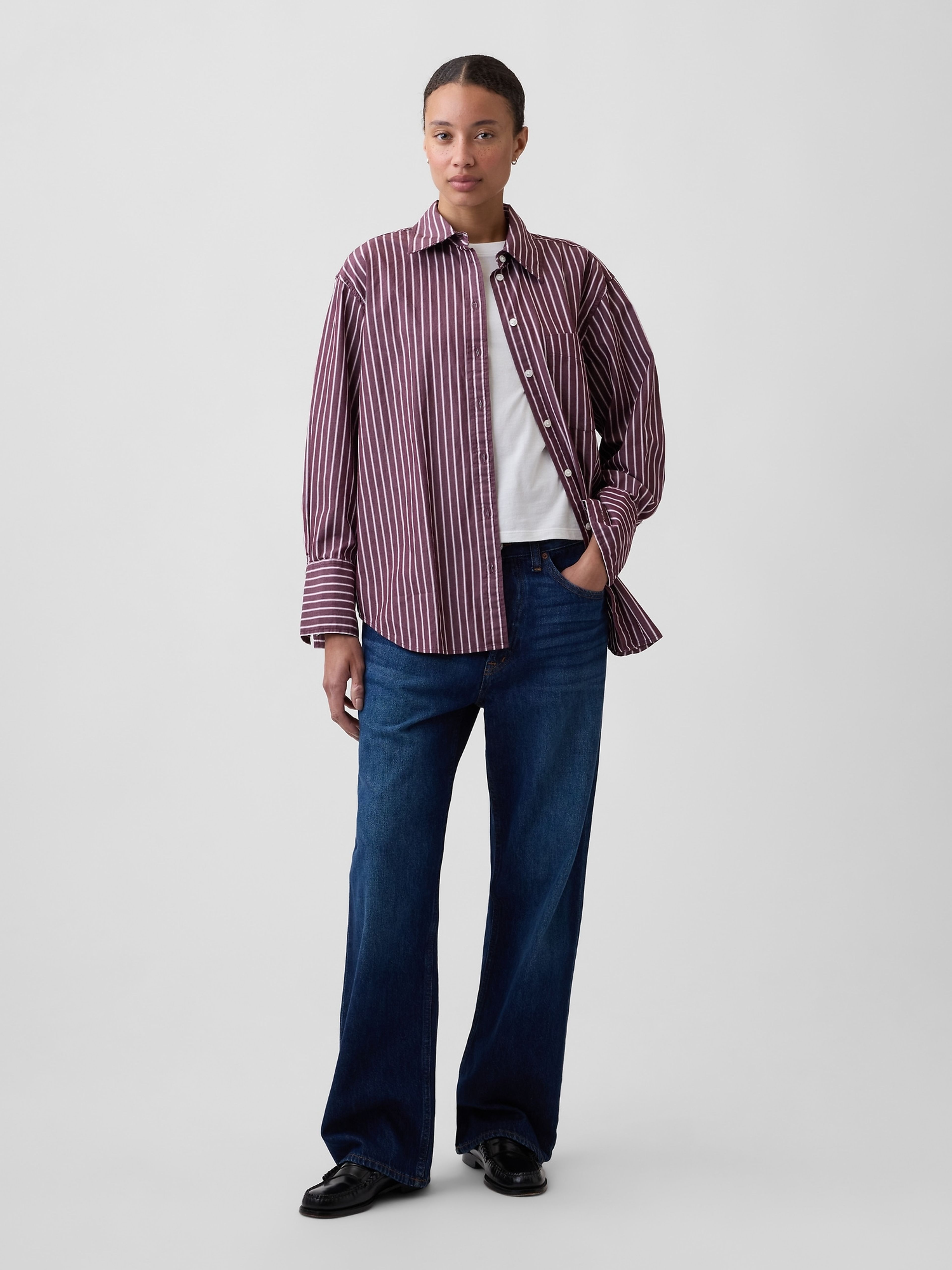 Popelínová oversize košeľa Big Shirt - 003